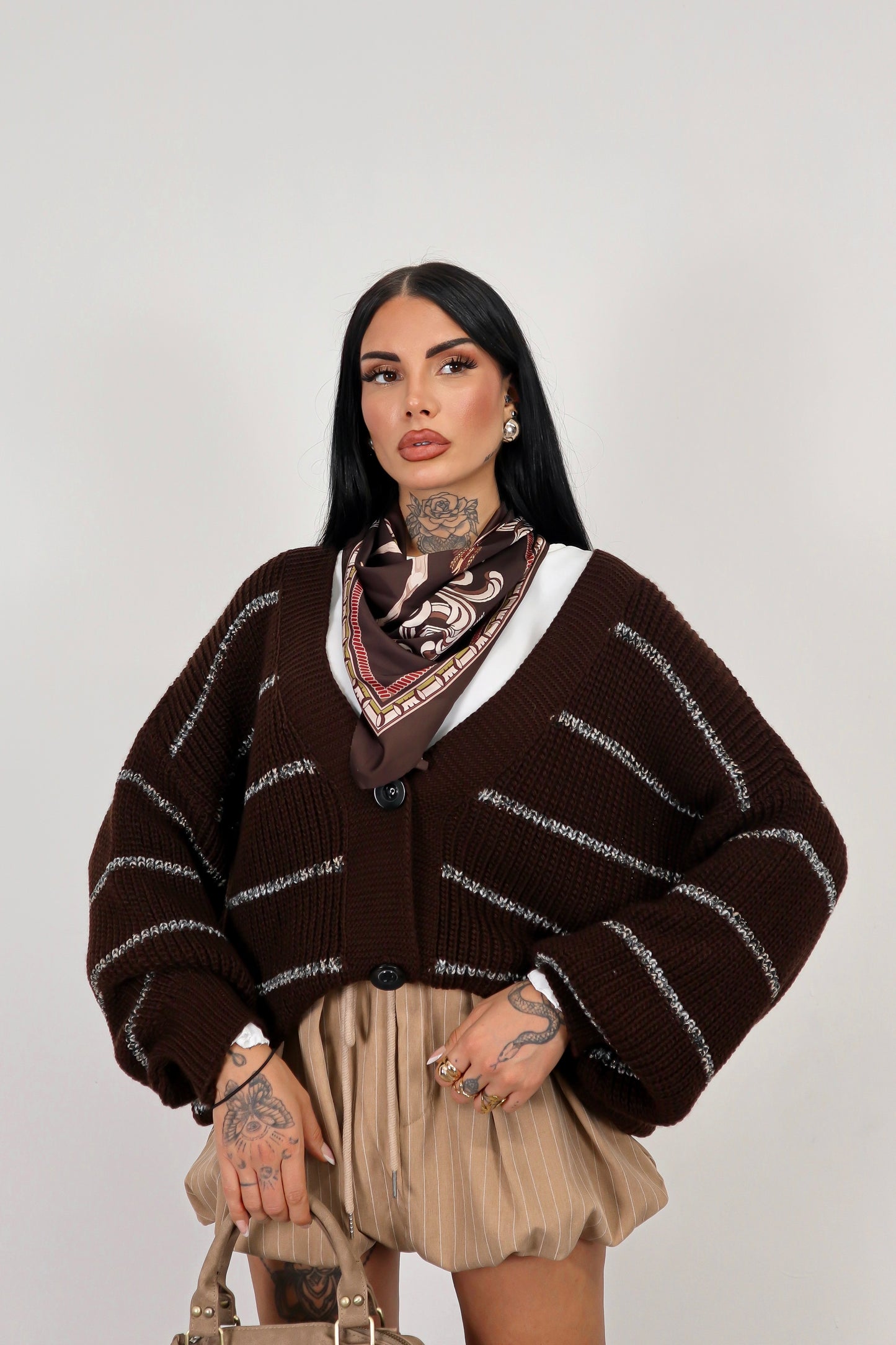 Cardigan over Brenda - Marrone