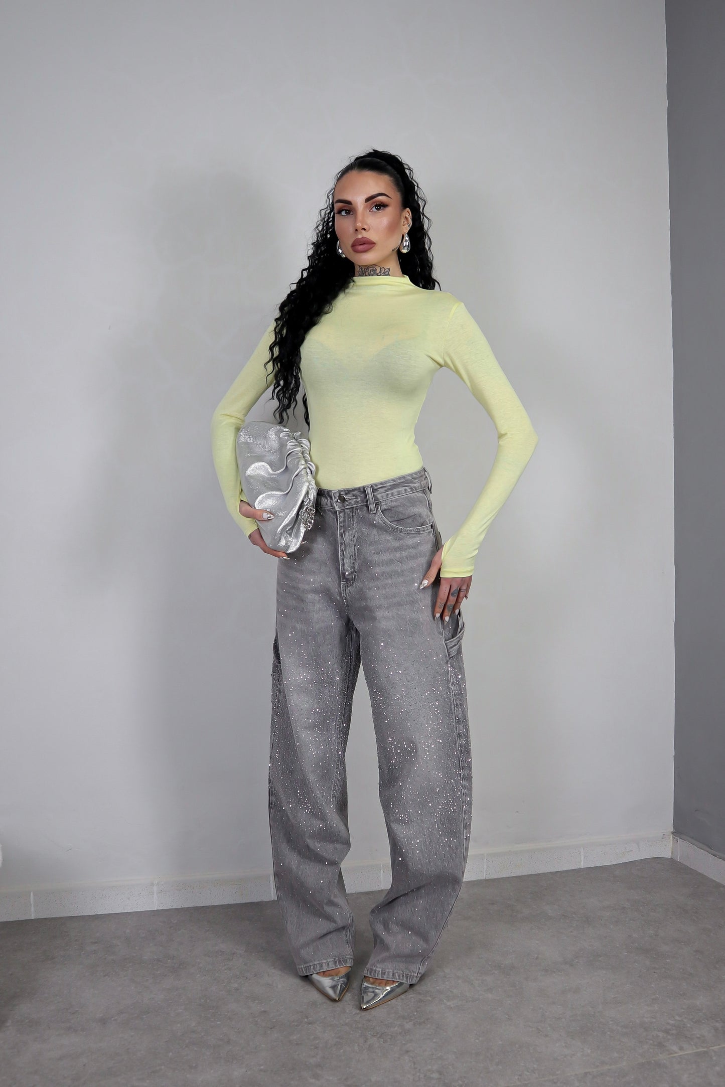 Body Velato Guantino - Giallo