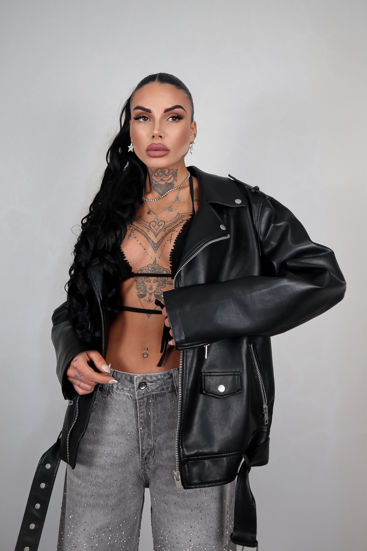 Chiodo Ecopelle Oversize