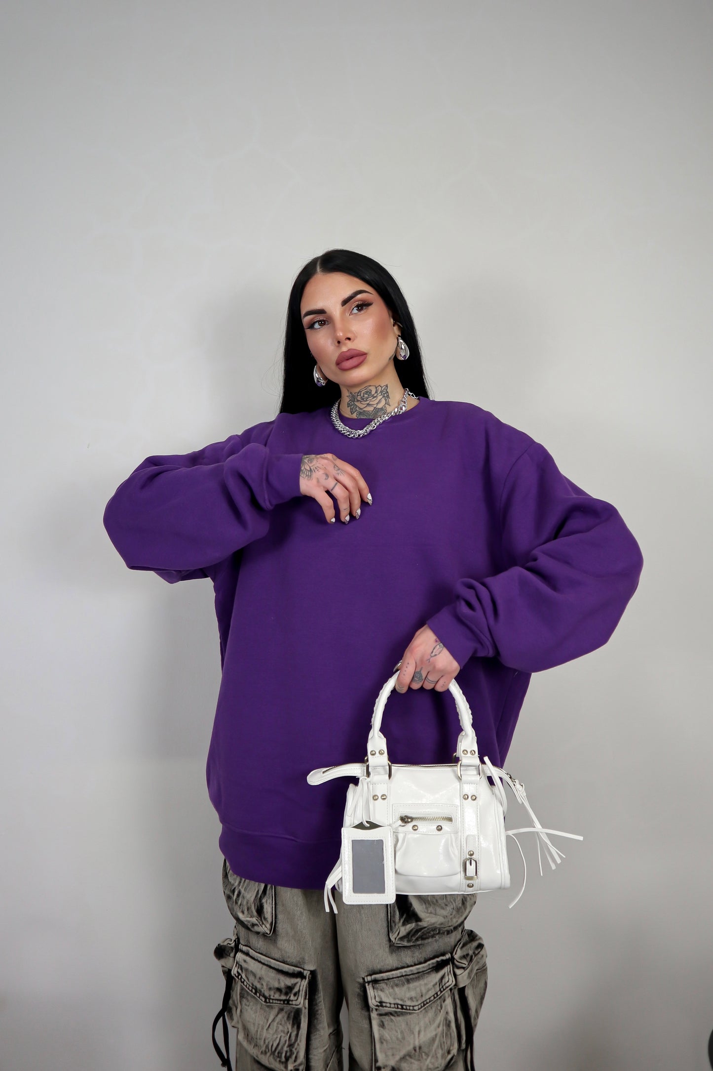 Felpa Unisex Oversize - Viola