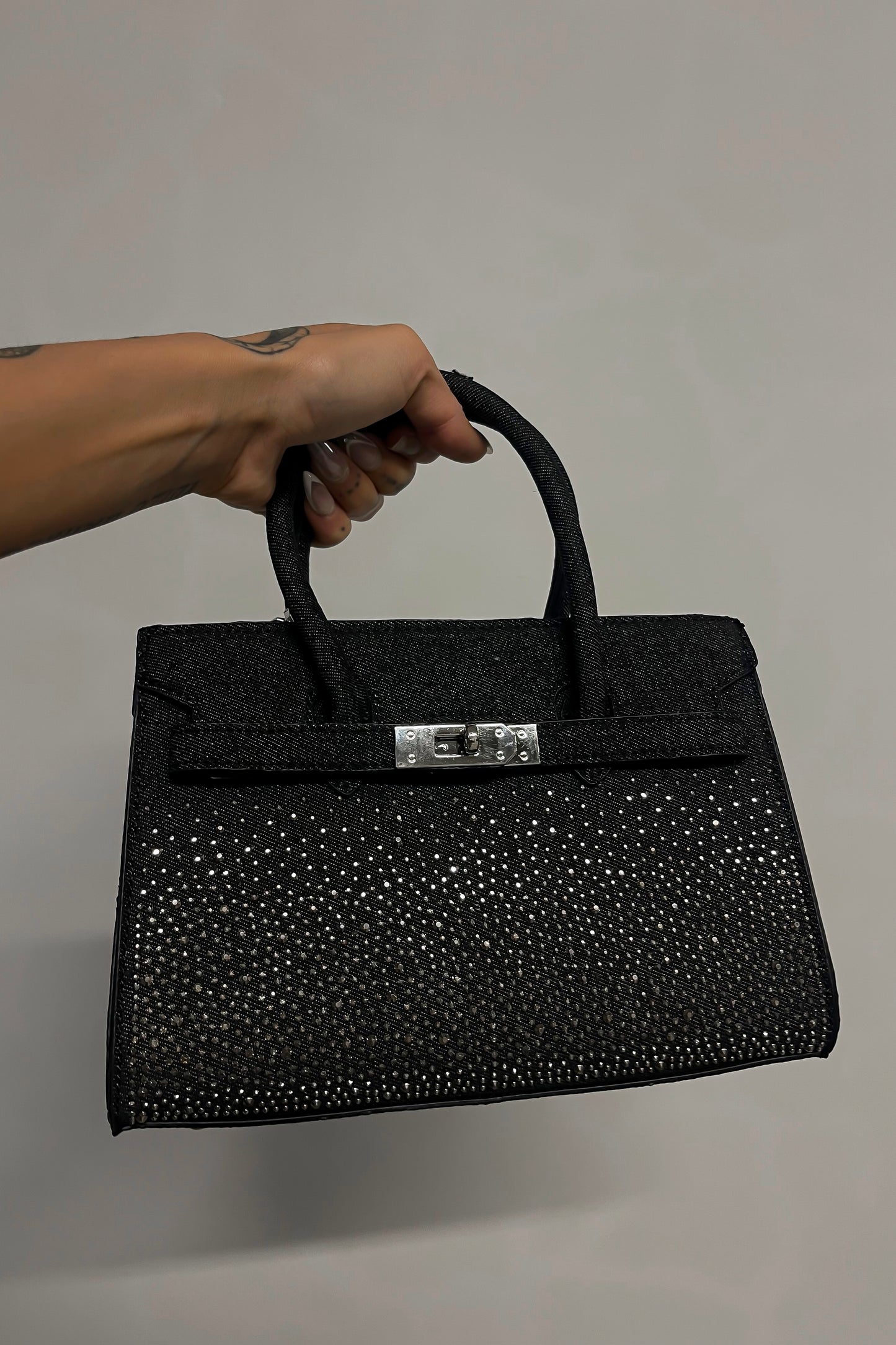 Borsa denim Bling - Nero
