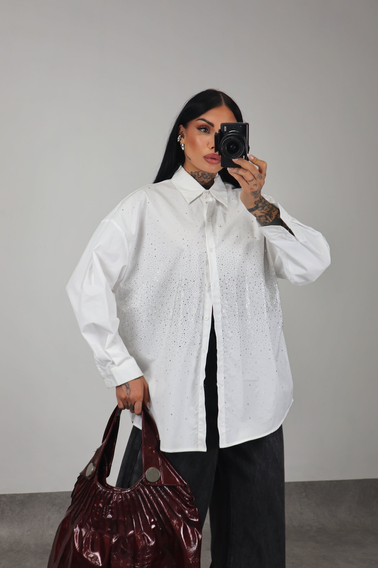 Camicia Polvere di Strass - Bianco