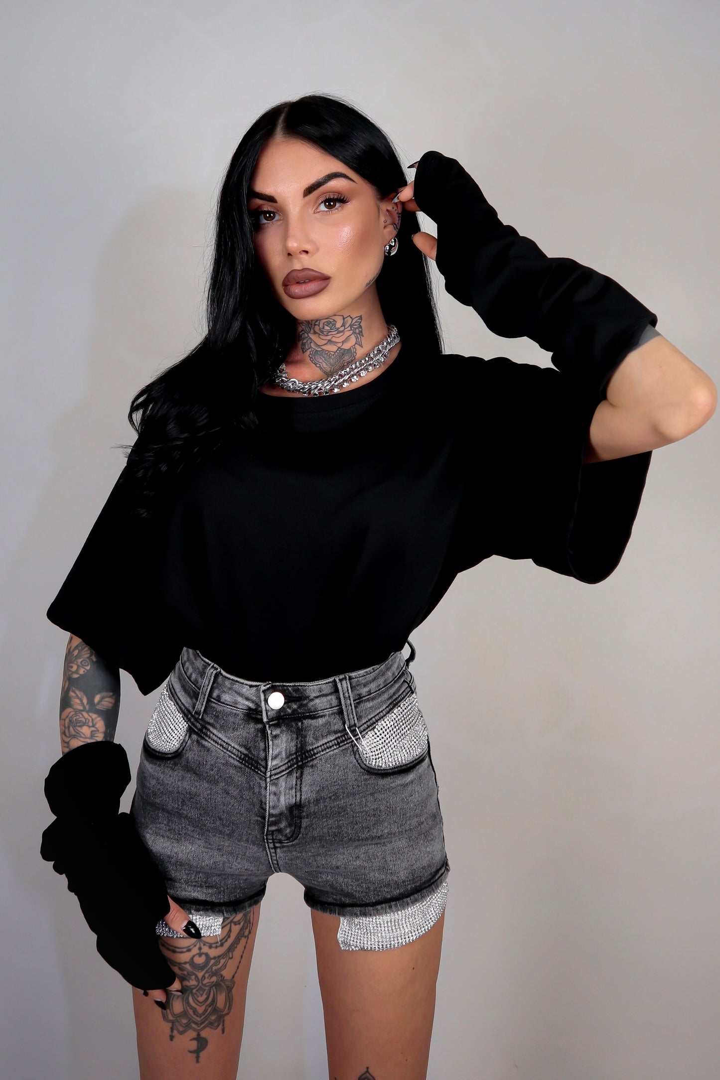 T-Shirt Manicotti - Nero