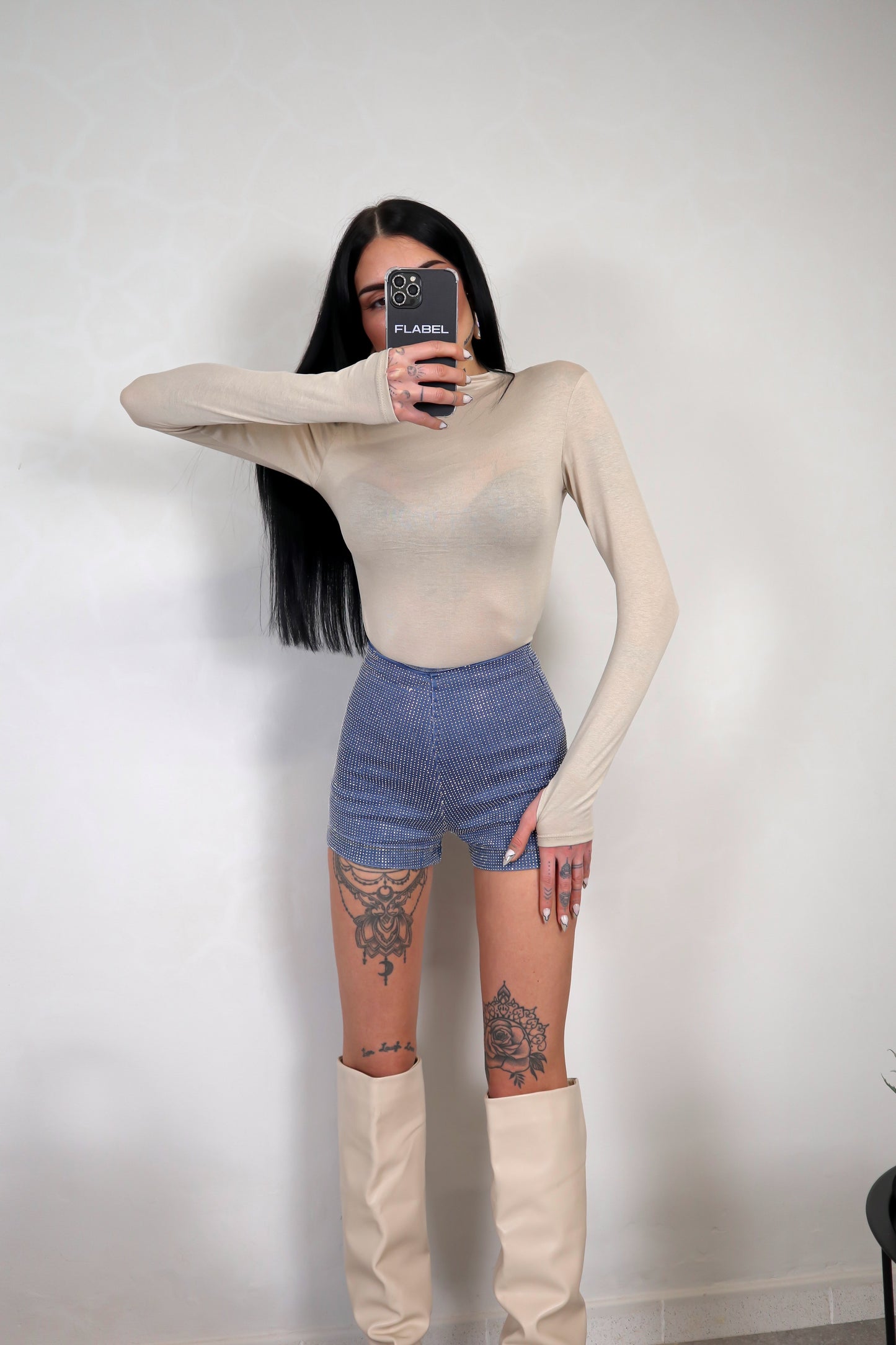 Body Velato Guantino - Beige