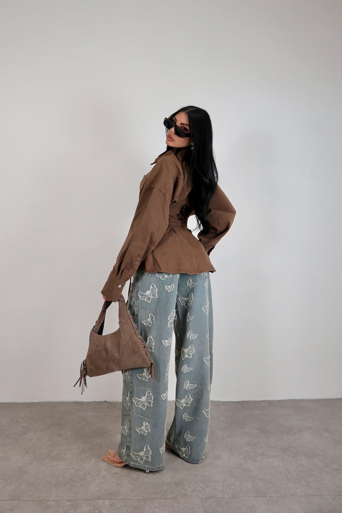 Jeans wide leg Butterfly