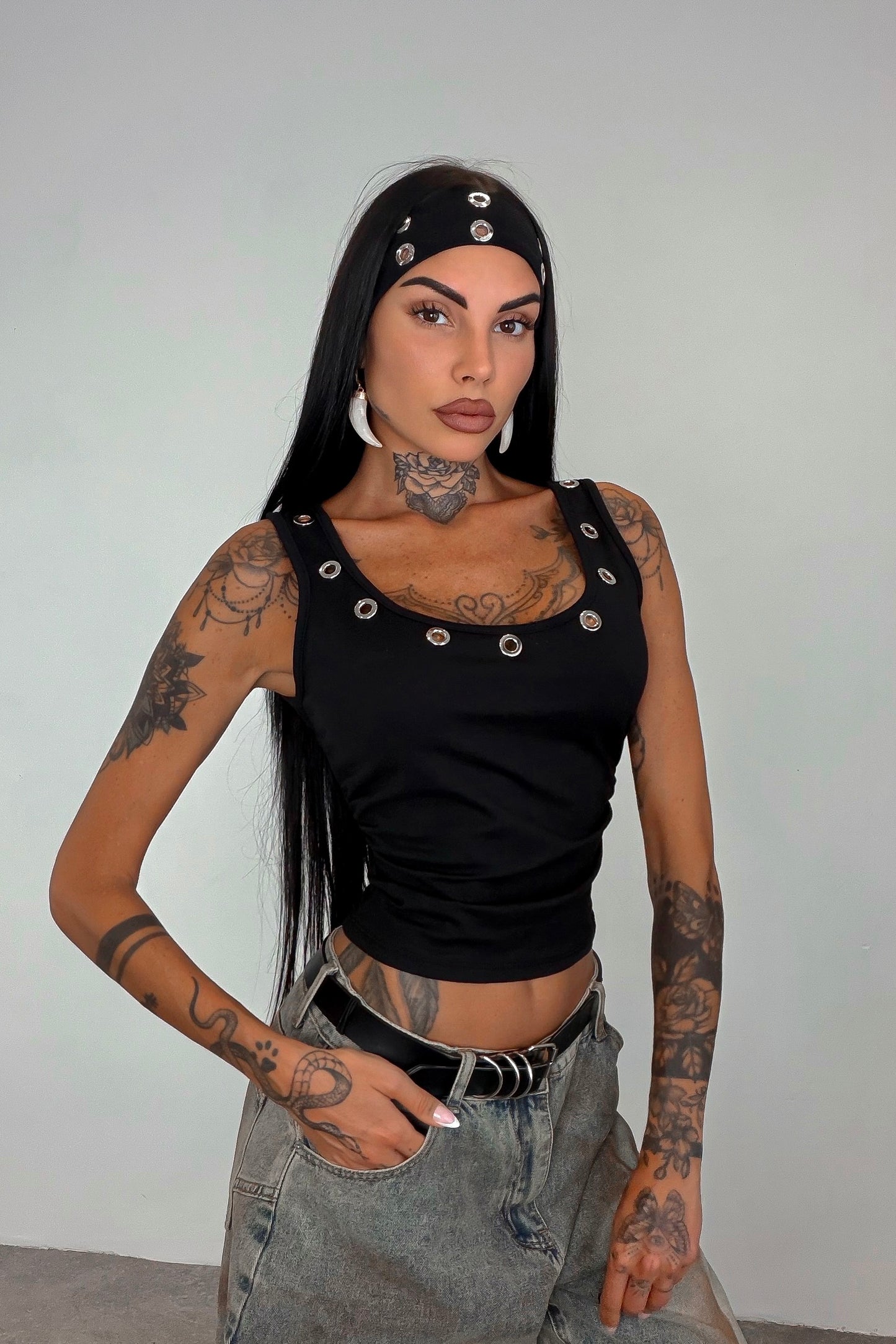 Set Canotta + Fascia - Nero