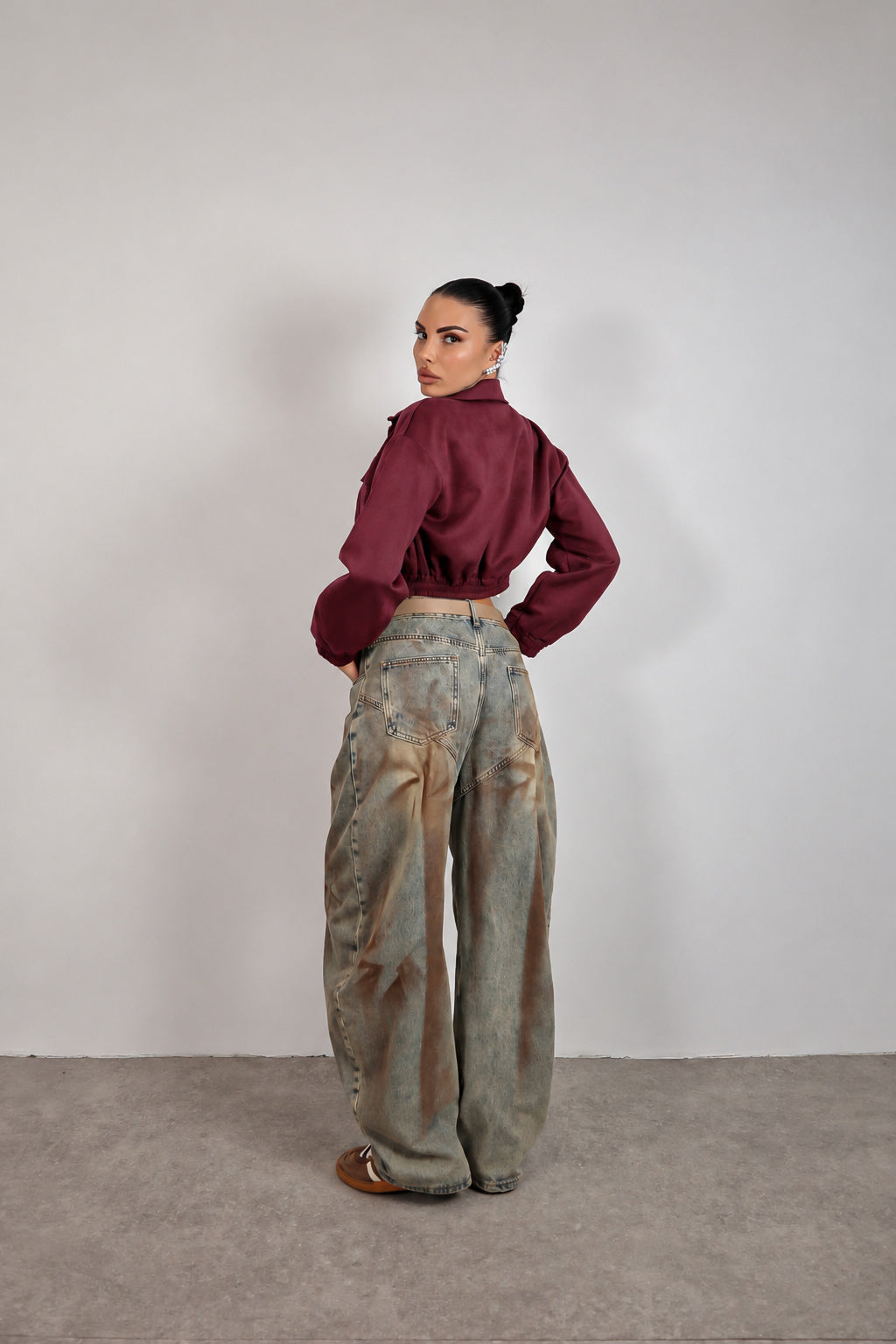 Bomber scamosciato Zahra - Bordeaux