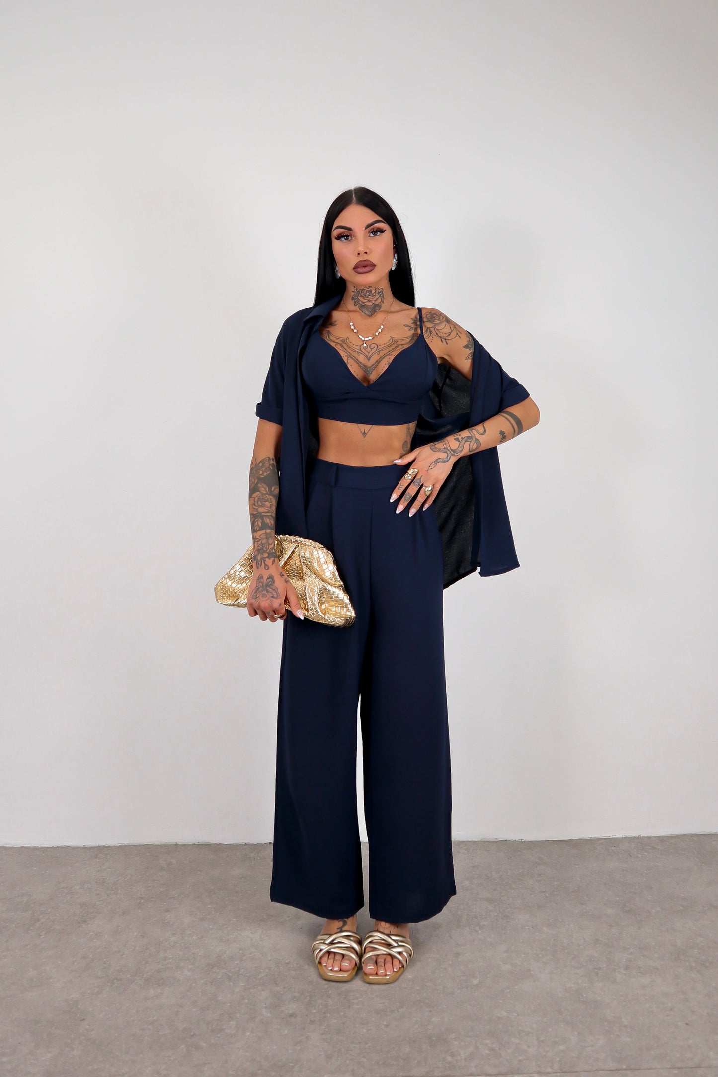 Completo tris Amanda - Blu Navy