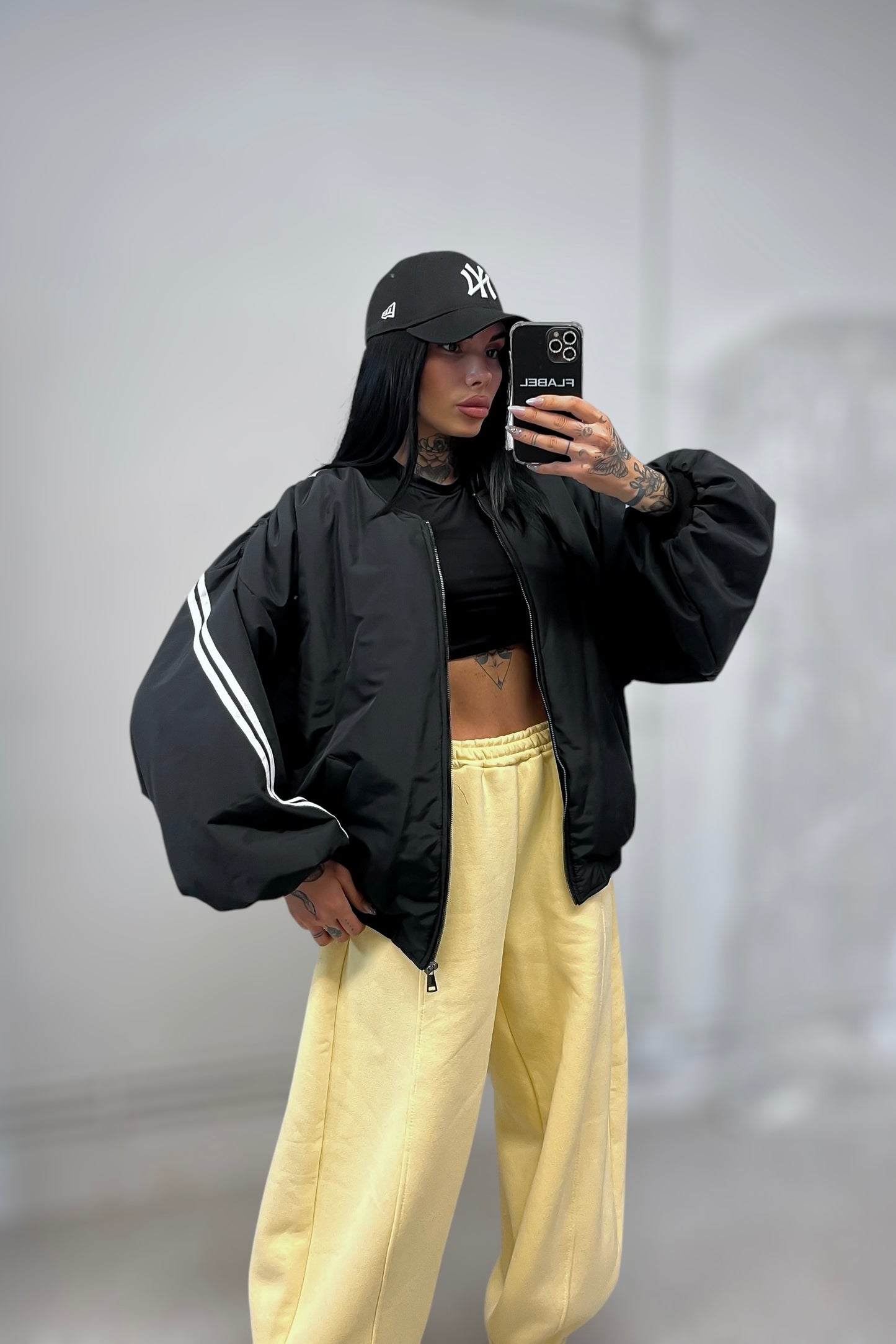 Bomber Oversize Sporty - Nero