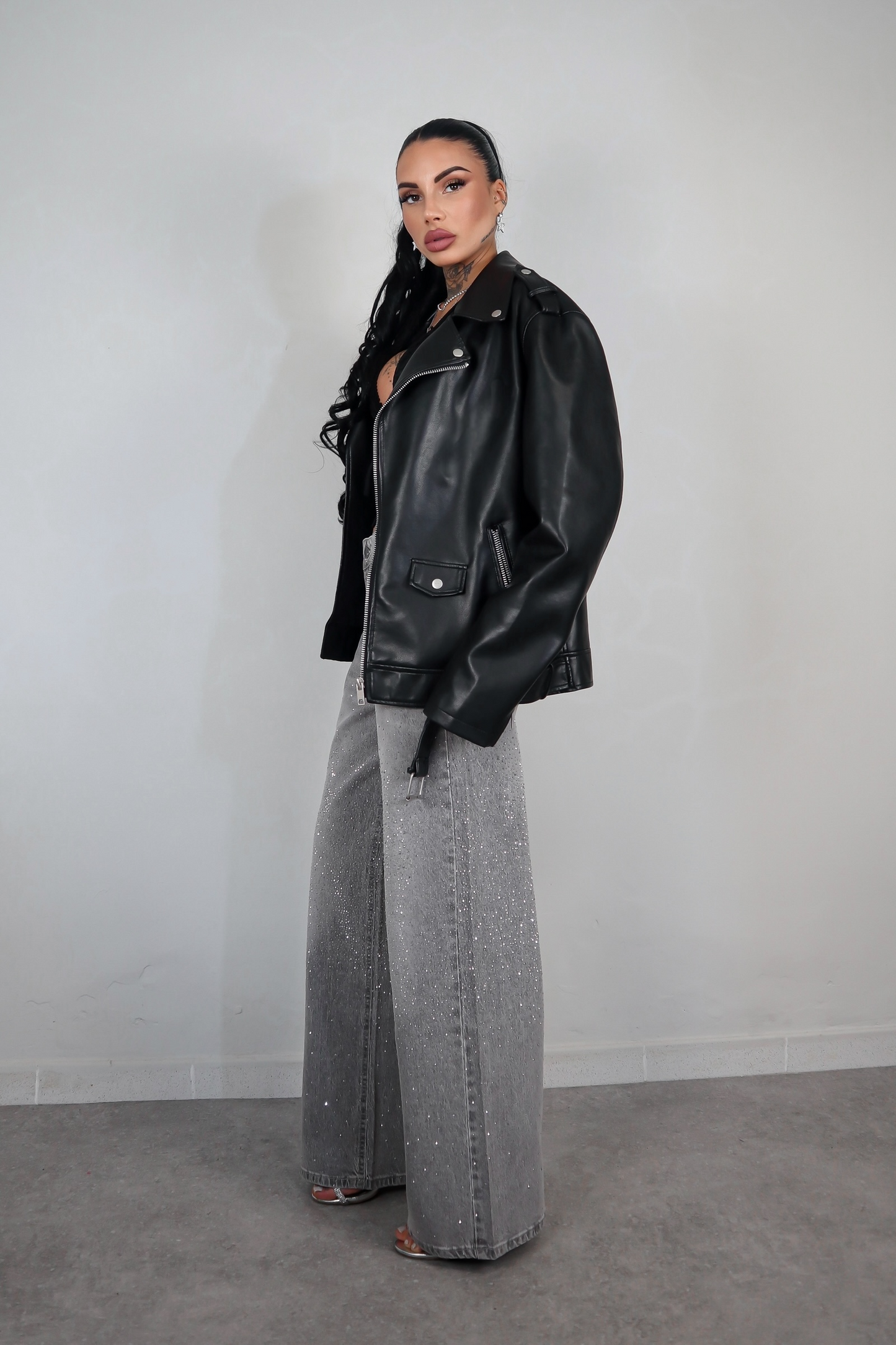 Chiodo Ecopelle Oversize