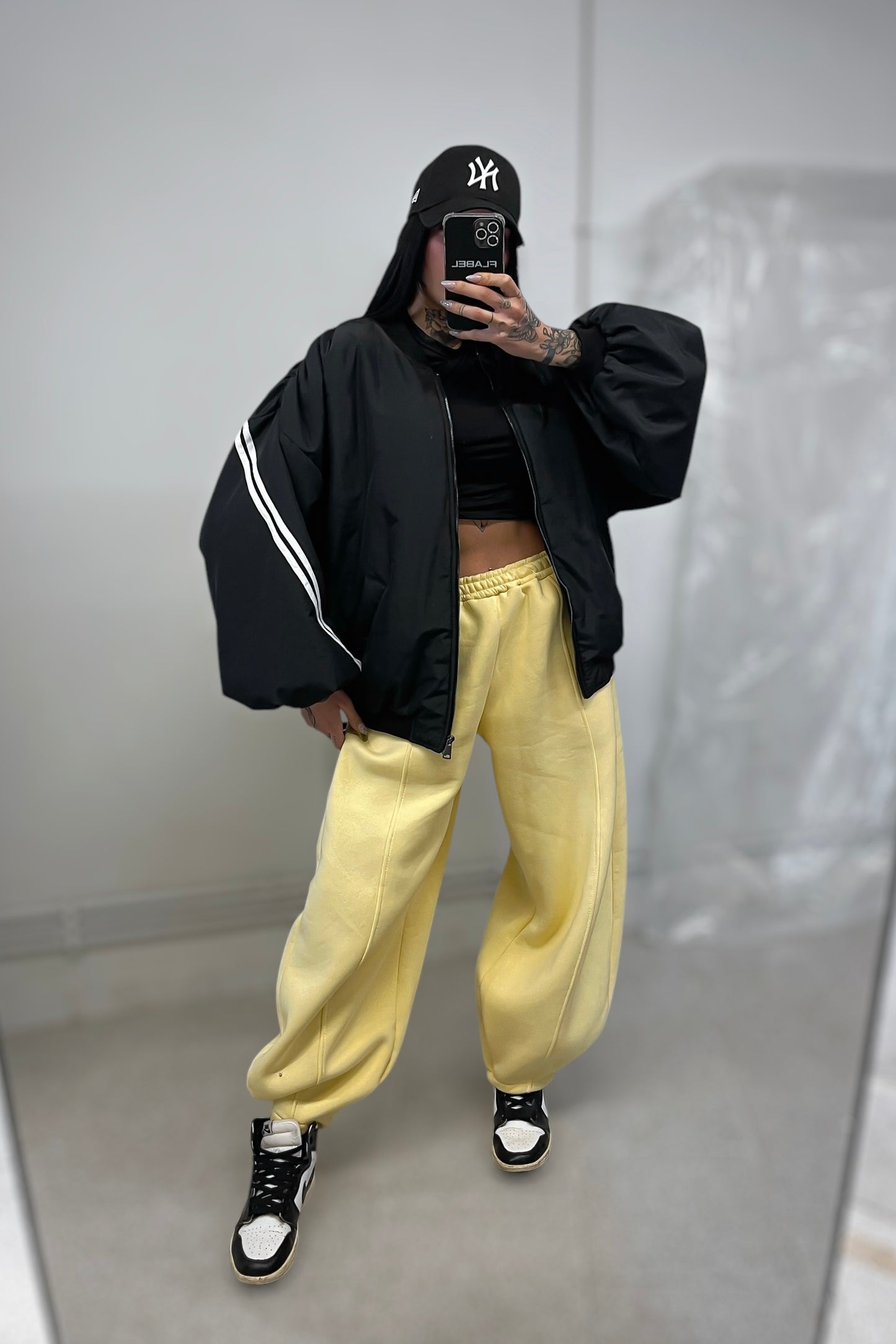 Bomber Oversize Sporty - Nero