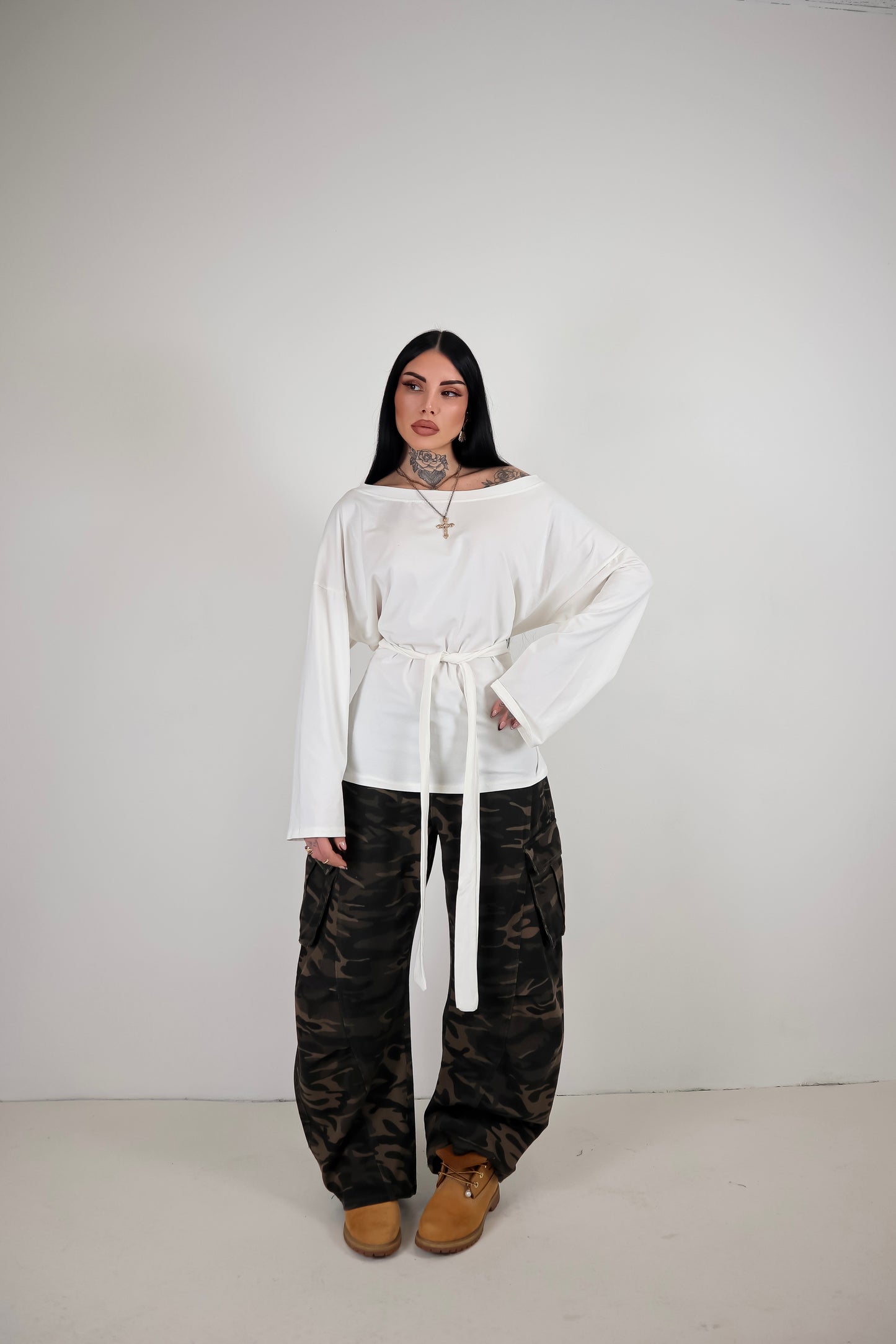Maglia Long Sleeve Lace - Bianco