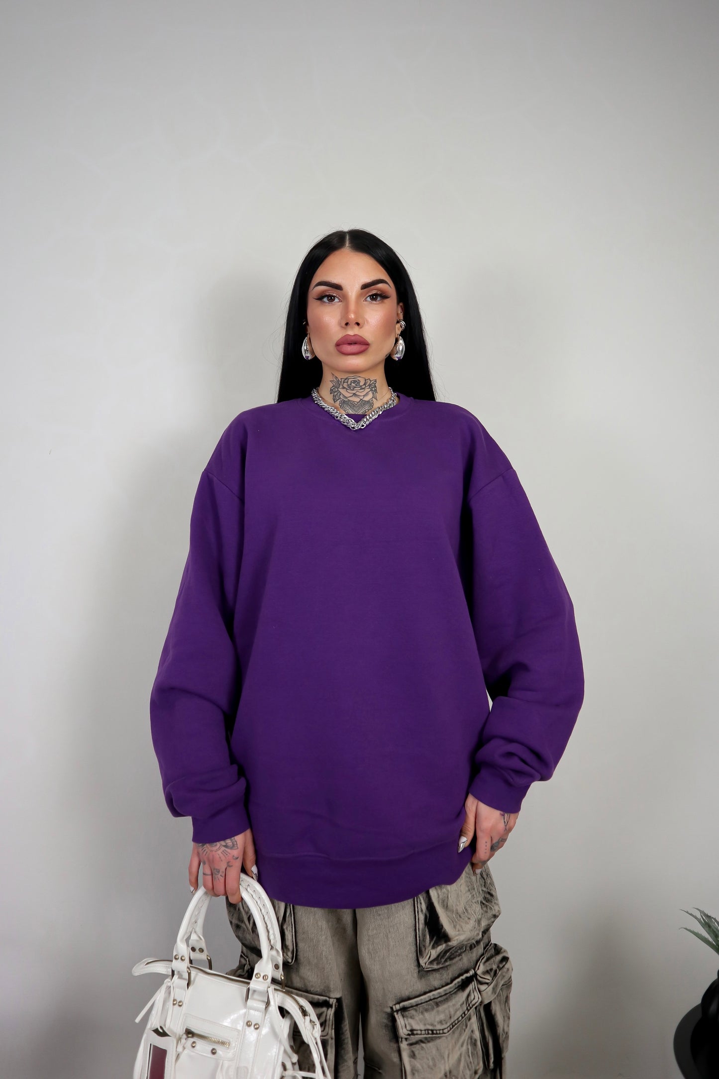 Felpa Unisex Oversize - Viola