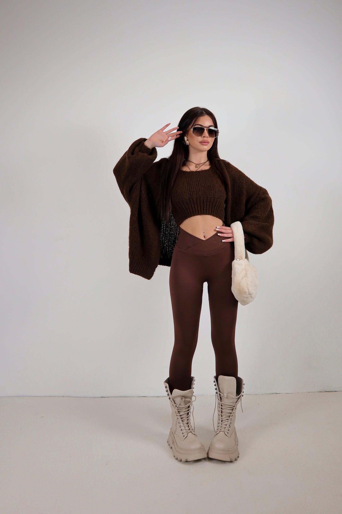 Set Cardigan Judy - Marrone