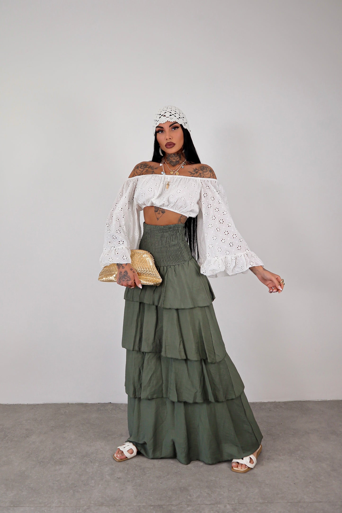 Abito / Gonna Nour - Verde militare