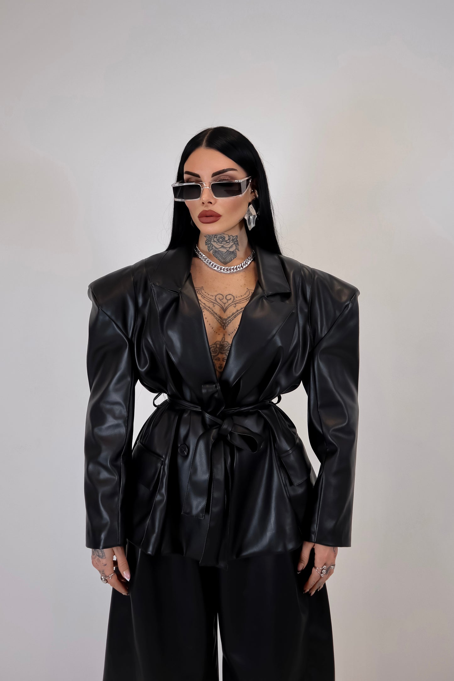 Giacca Ecopelle Alysia - Nero