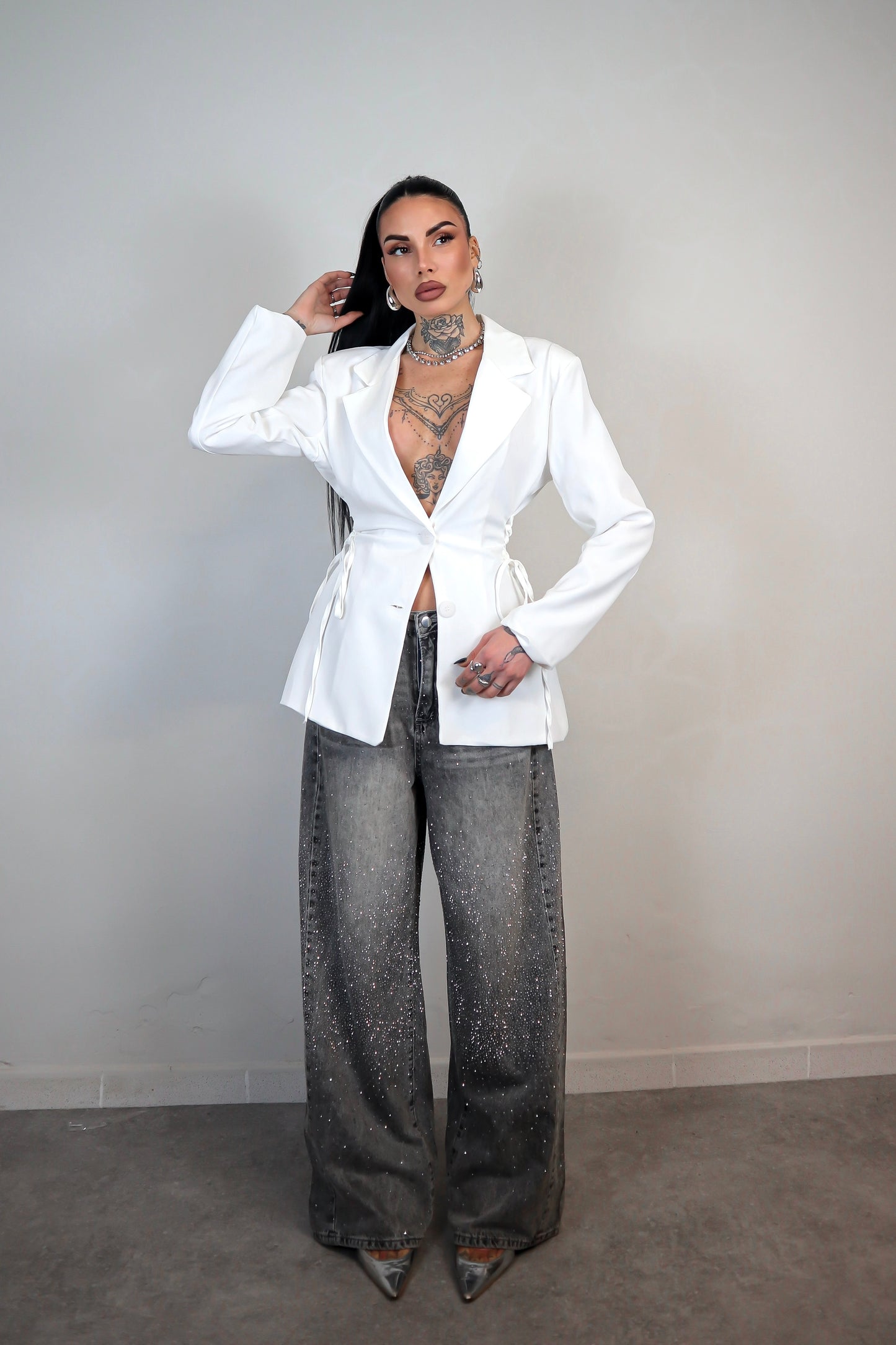 Blazer Stringhe - Bianco