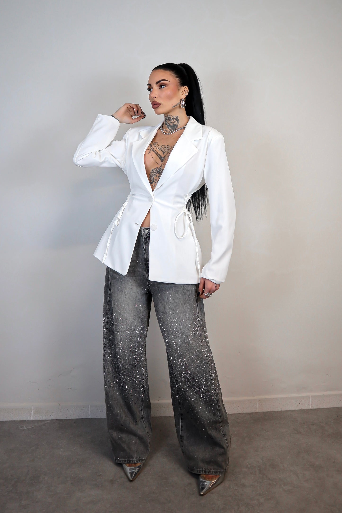 Blazer Stringhe - Bianco