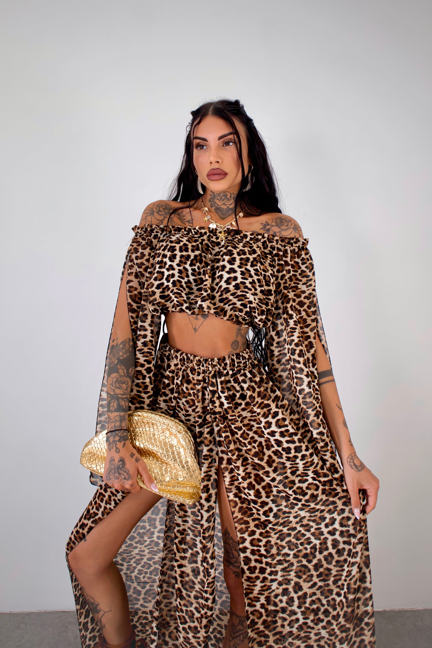 Completo copricostume Gotha - Leopardato