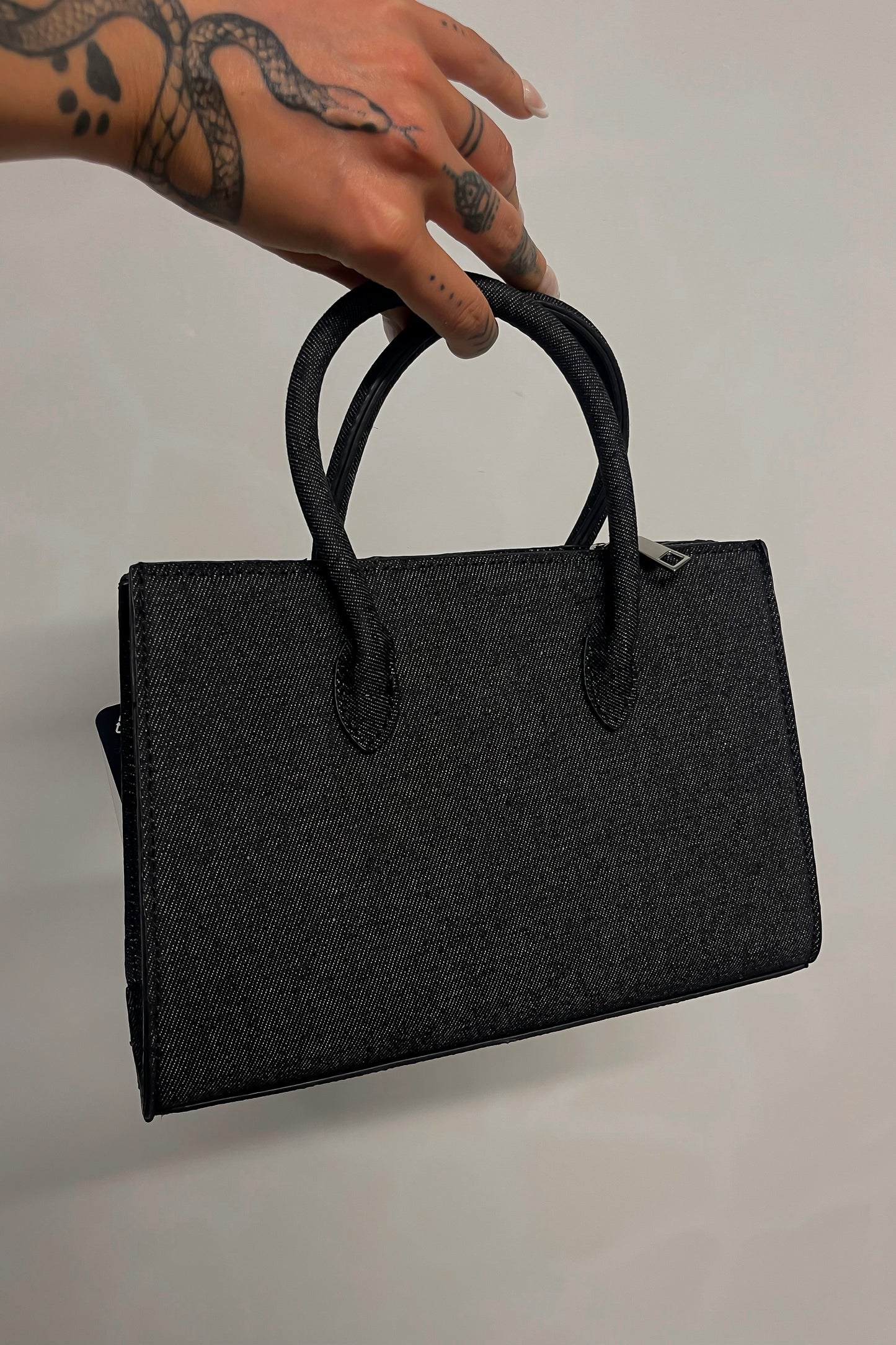 Borsa denim Bling - Nero