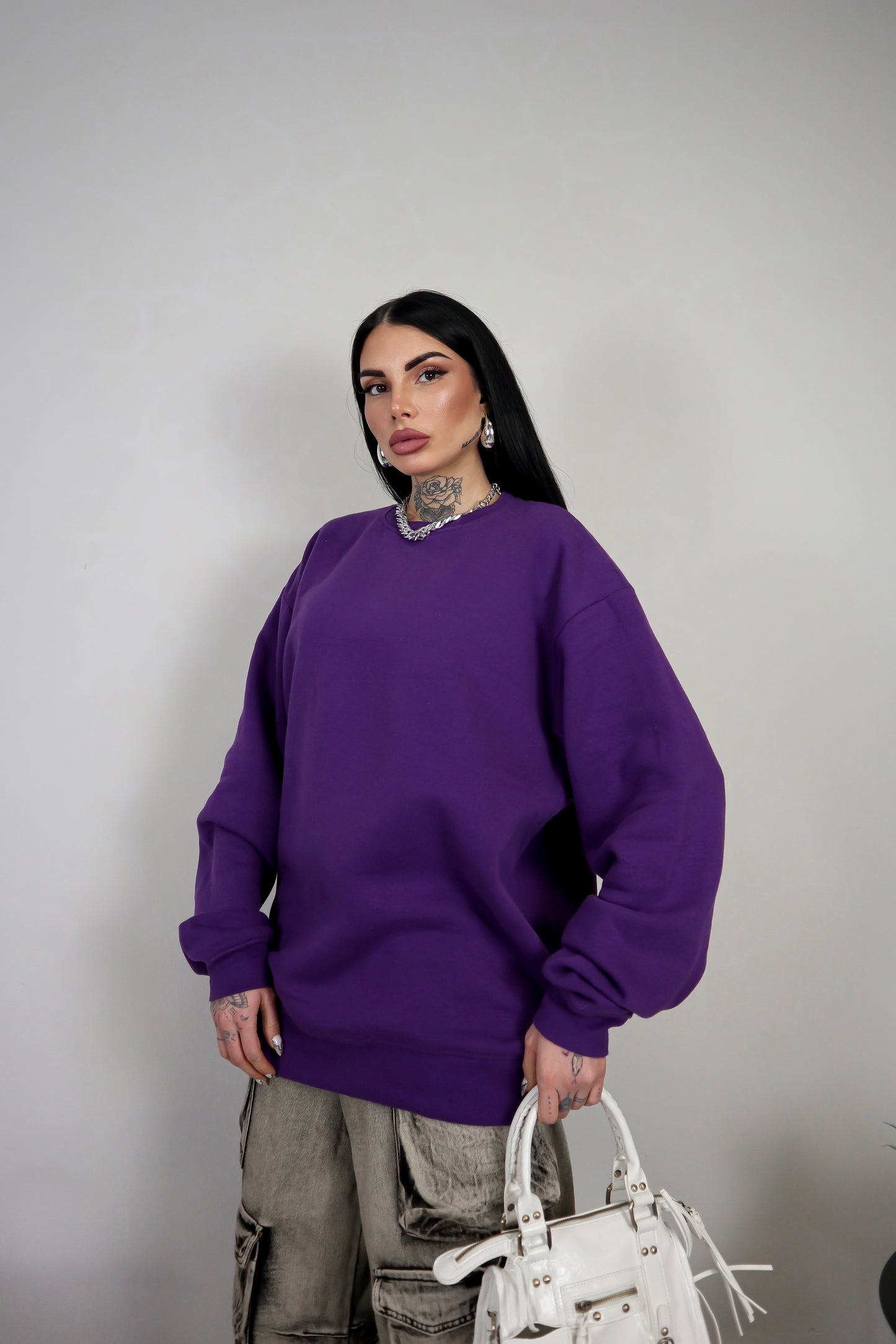 Felpa Unisex Oversize - Viola