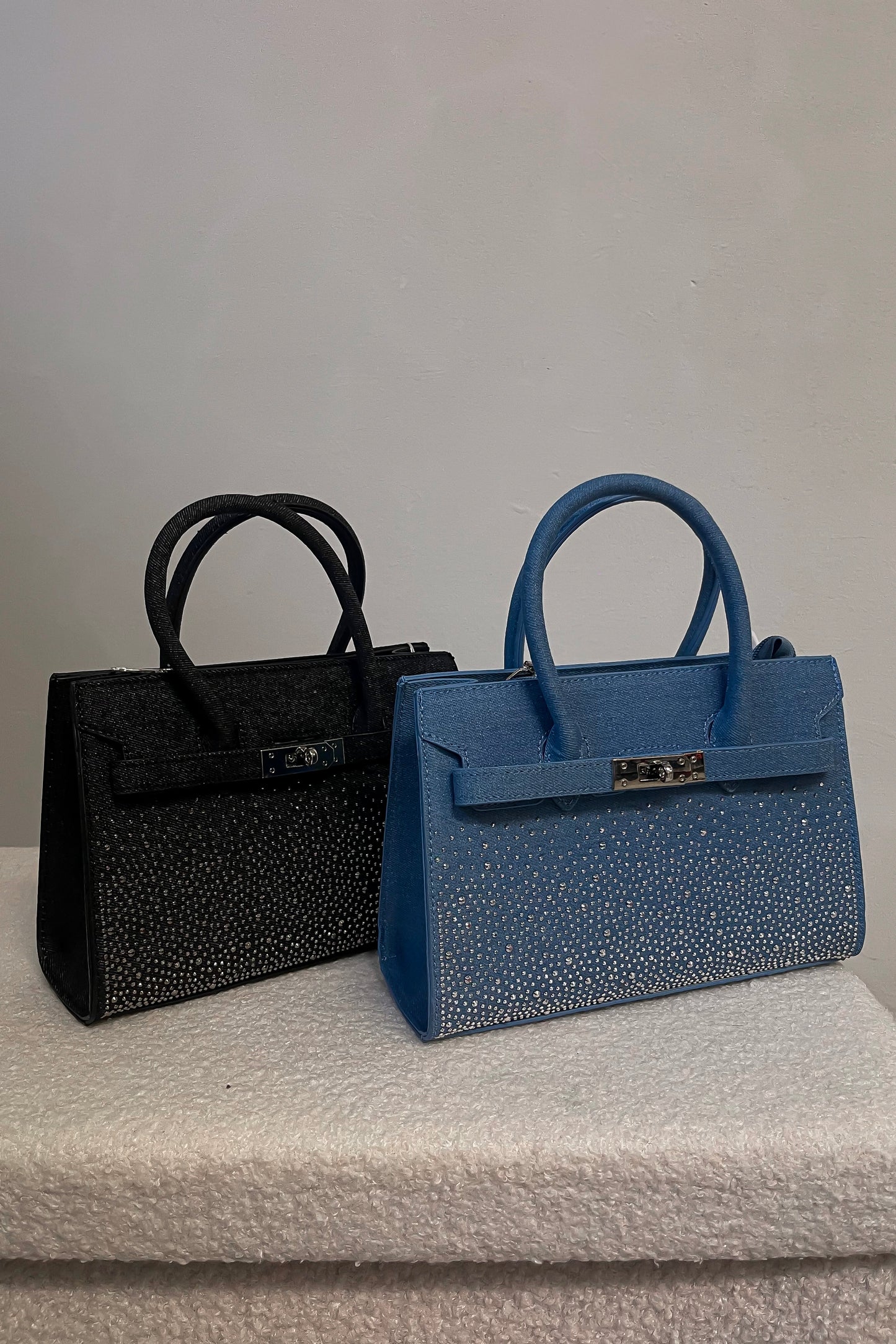 Borsa denim Bling - Nero