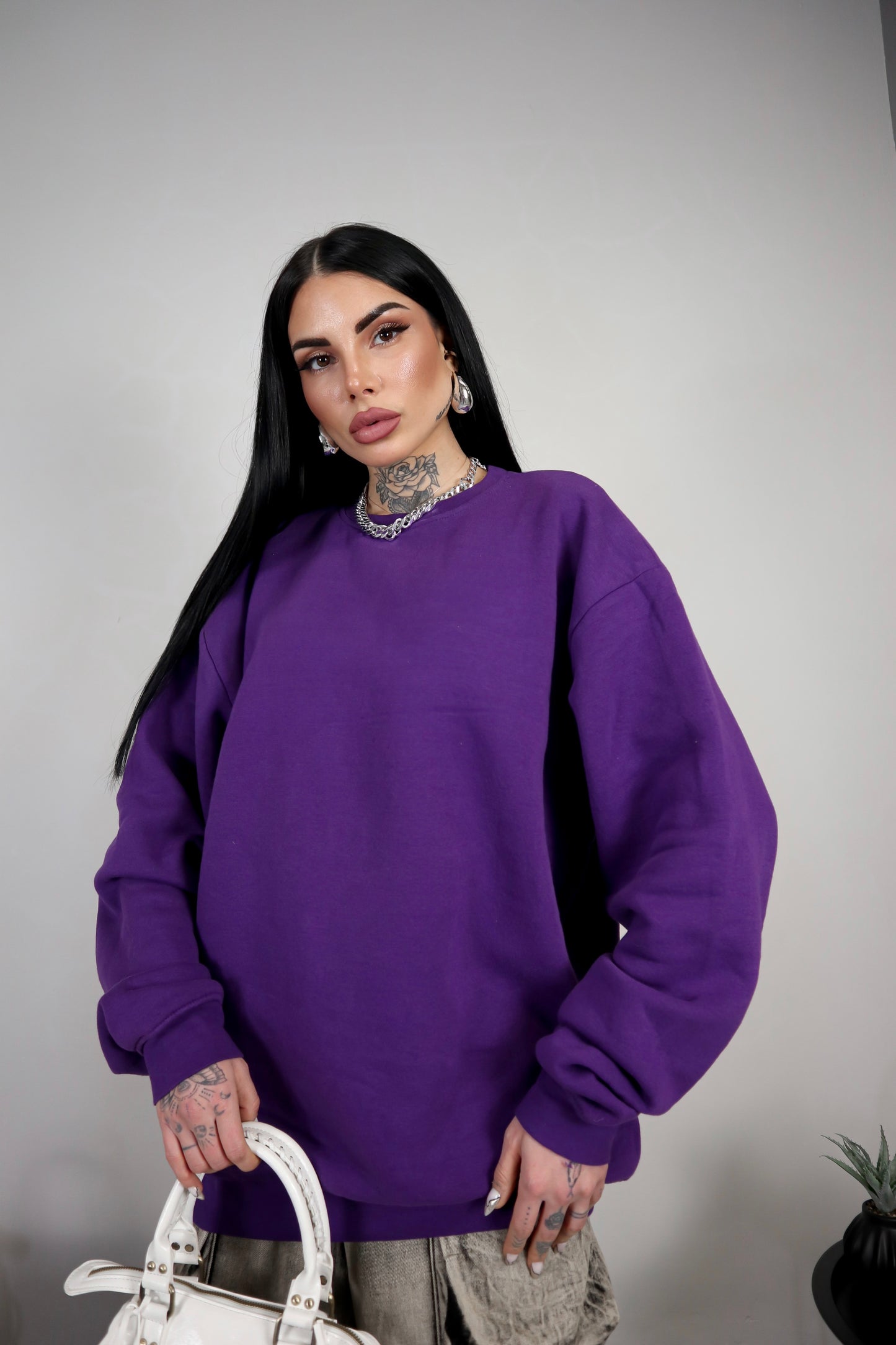 Felpa Unisex Oversize - Viola