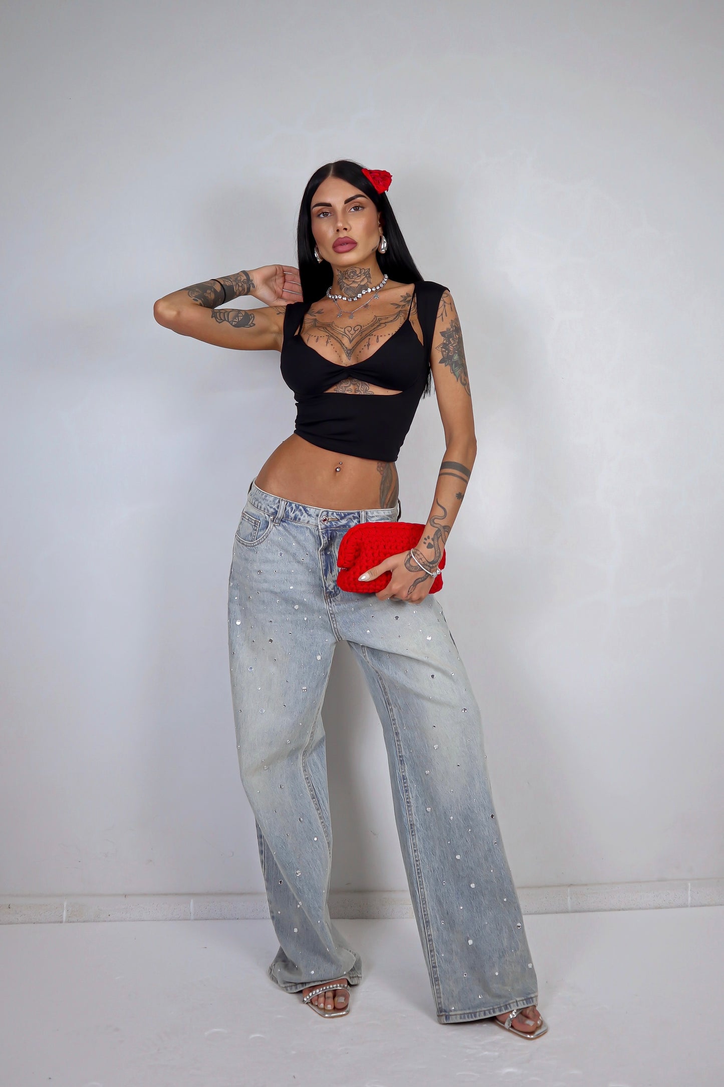 Crop Top Nausika - Nero