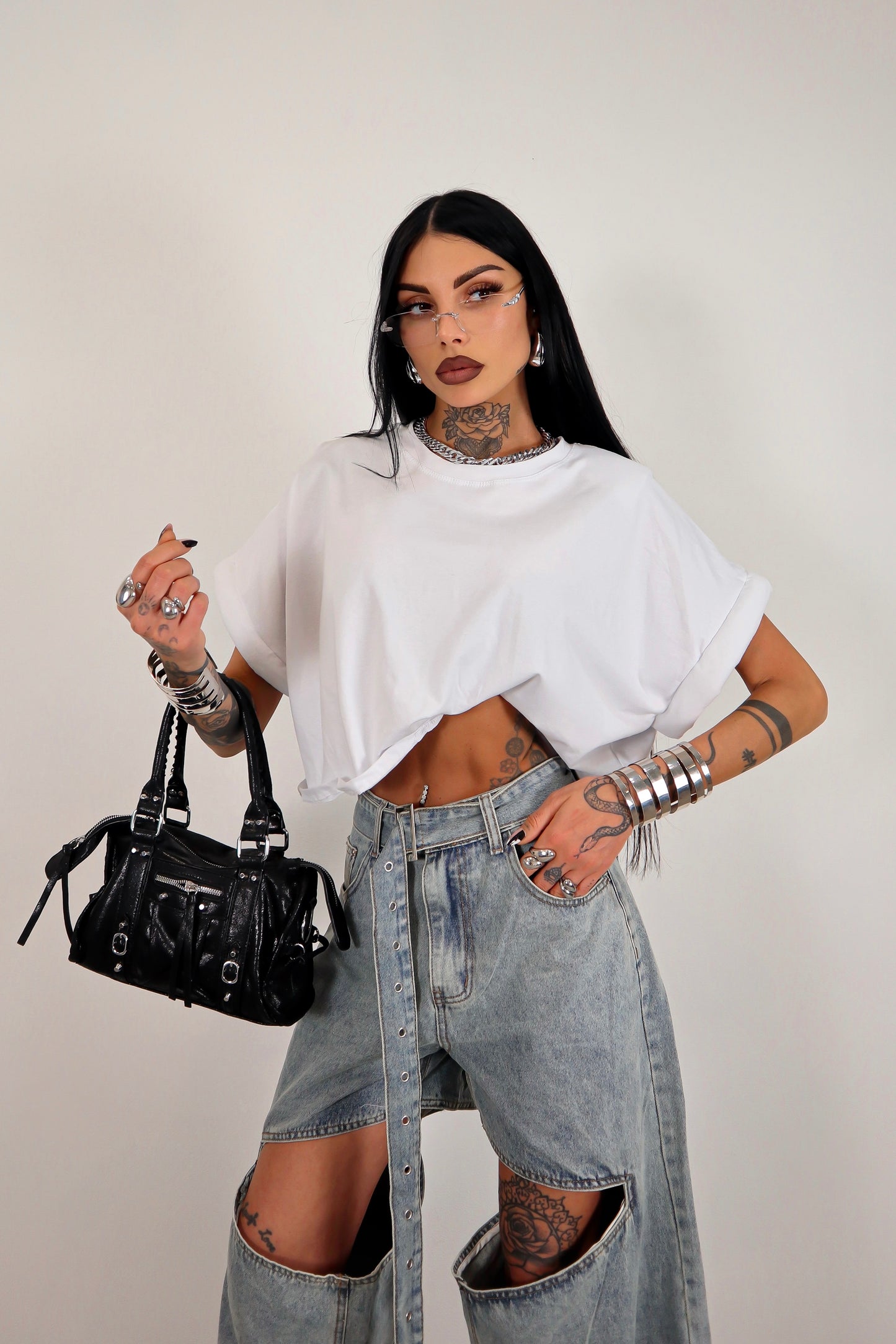 T-shirt crop Donut - Bianco