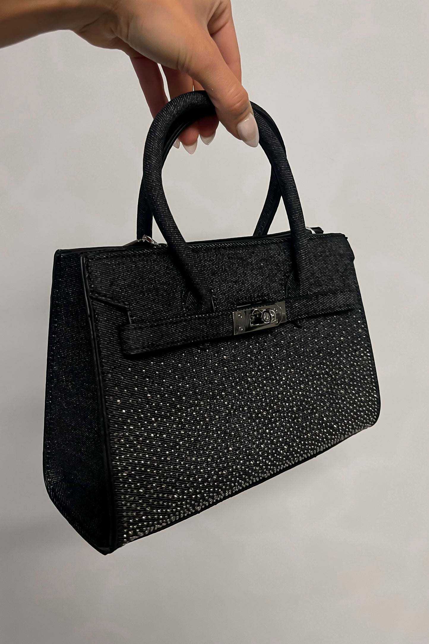 Borsa denim Bling - Nero