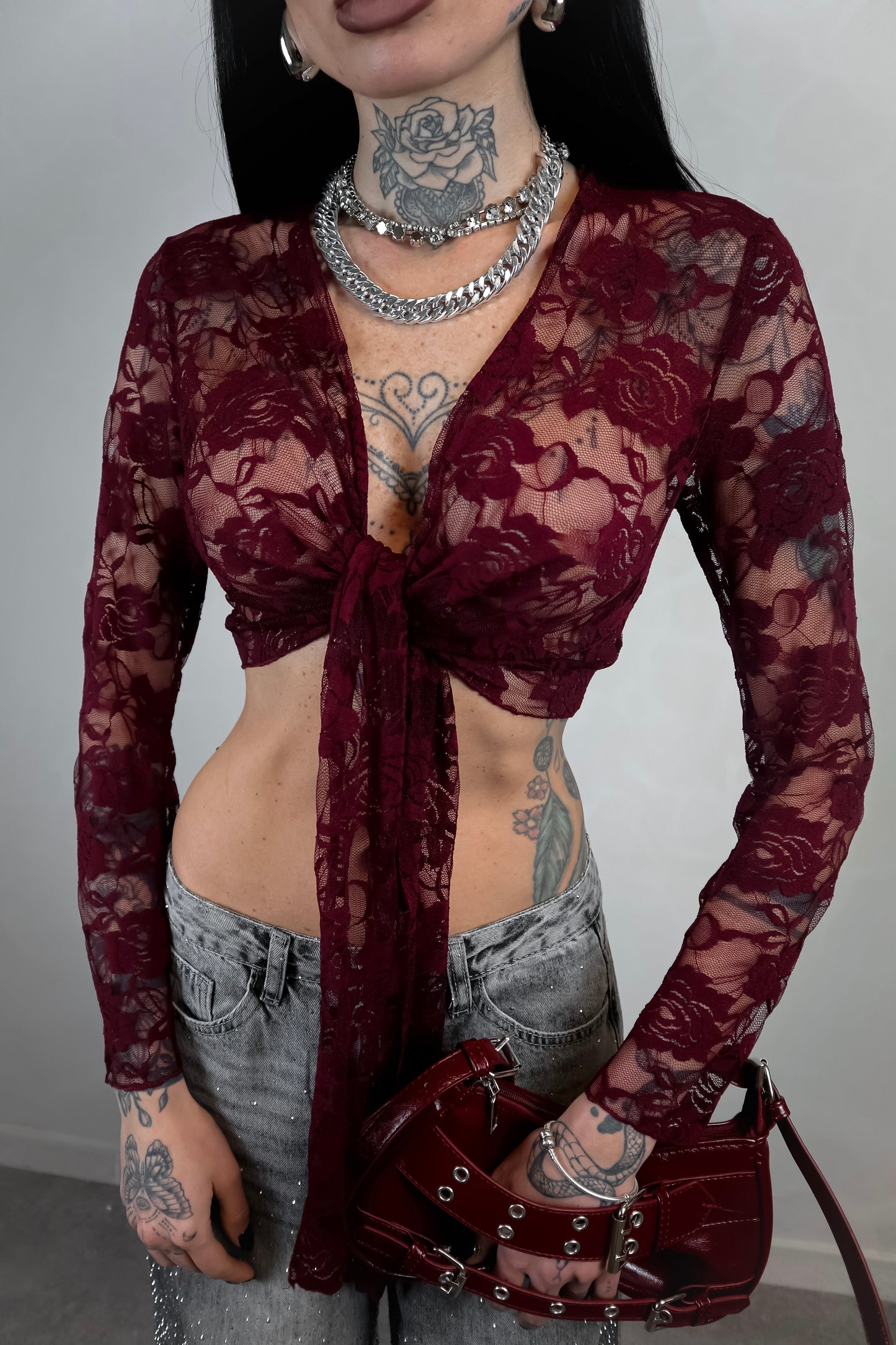 Top Coprispalle Pizzo - Bordeaux