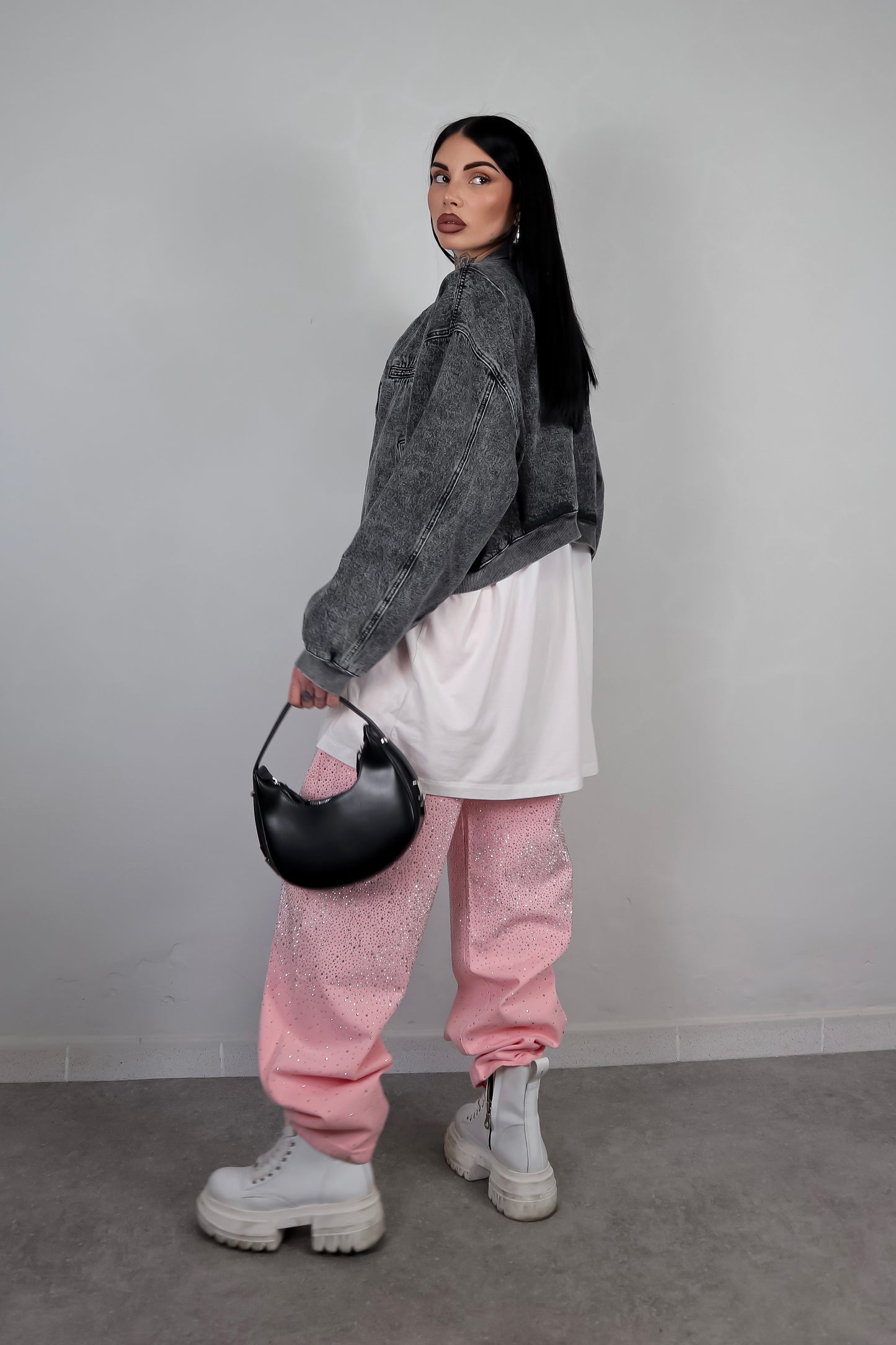 Bomber denim Street - Nero fumo