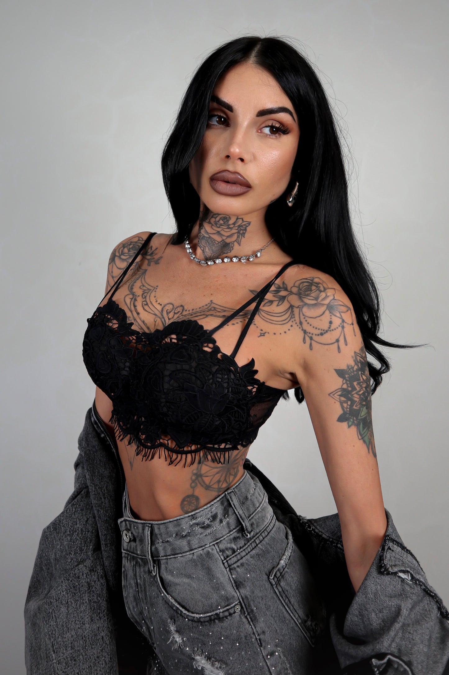 Top in pizzo Roxana - Nero