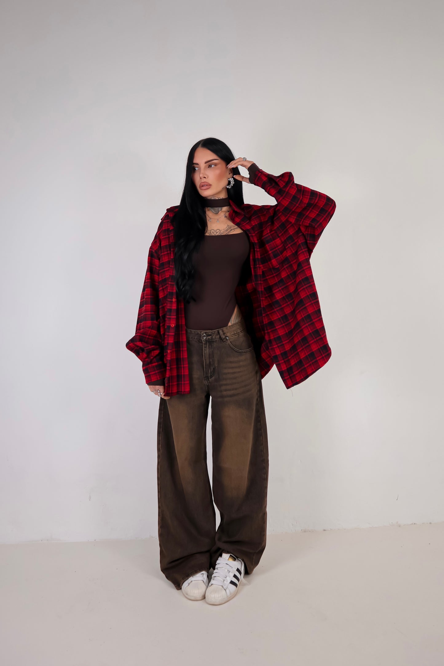 Jeans Wide Leg - Marrone Sabbiato