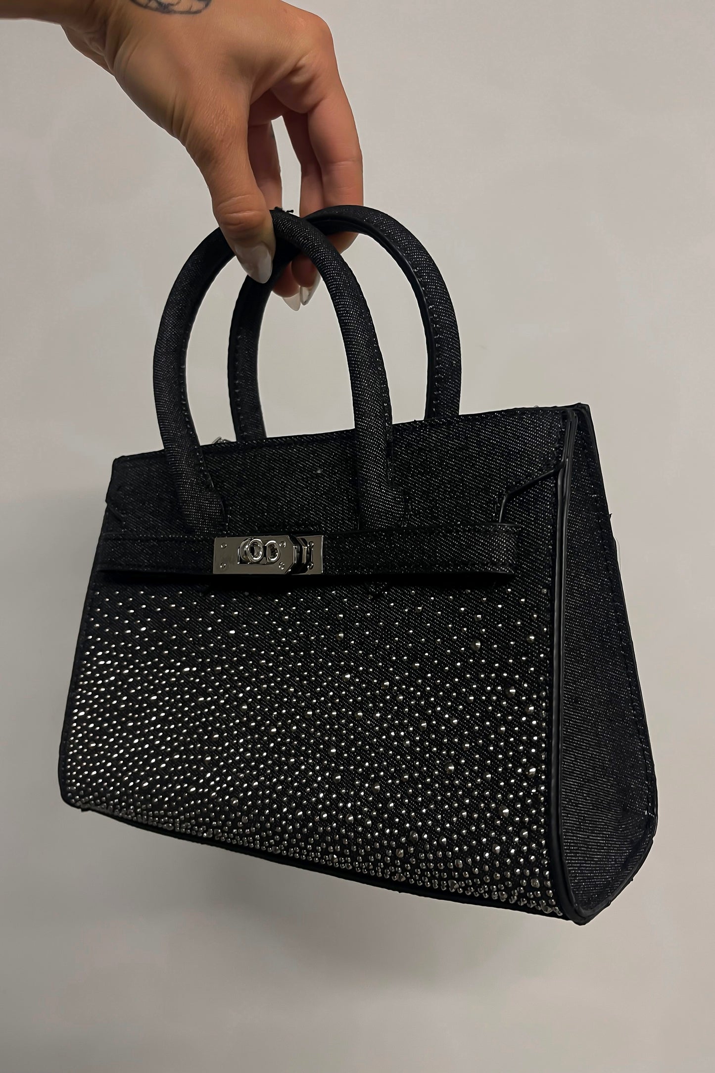 Borsa denim Bling - Nero