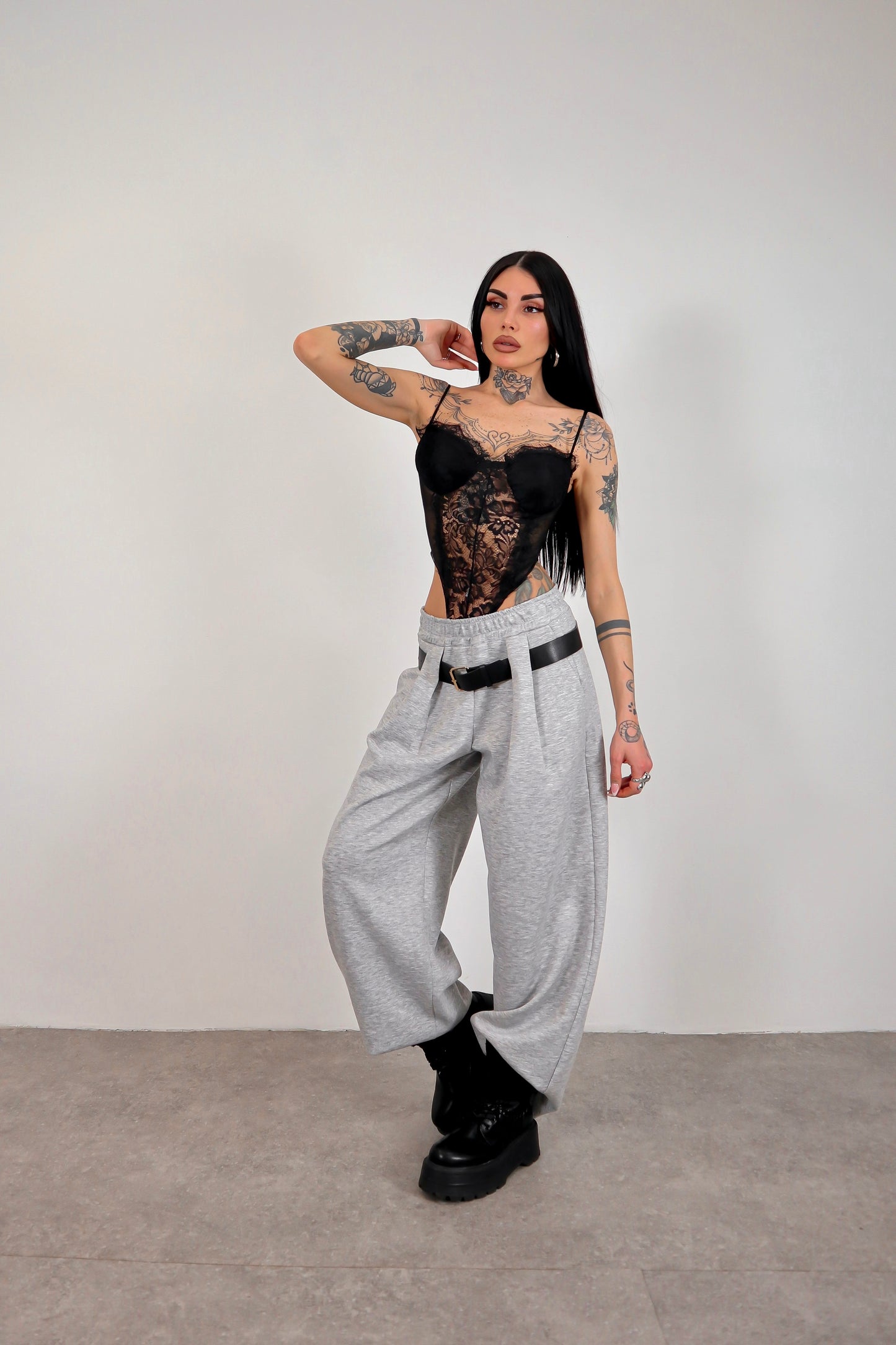 Body pizzo Maila - Nero
