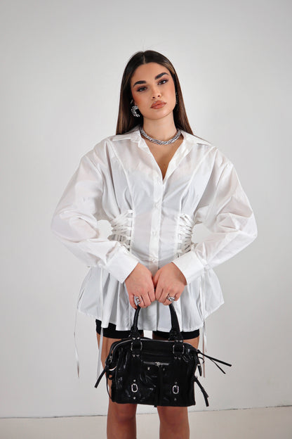 Camicia Stringhe - Bianco