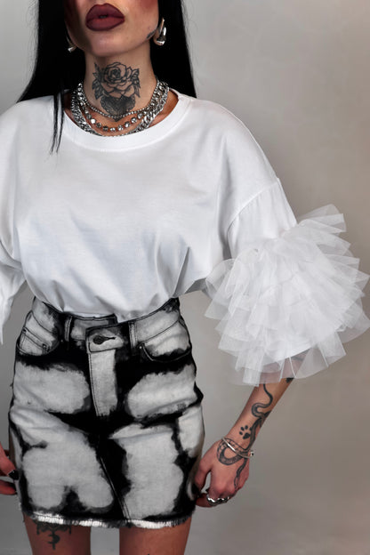 Gonna denim Ivory