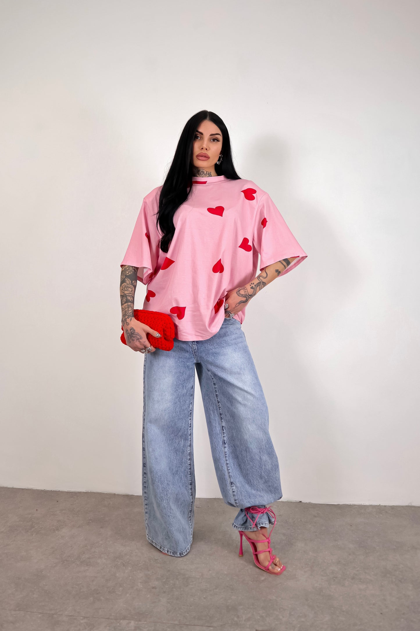 T-Shirt Cuori - Rosa