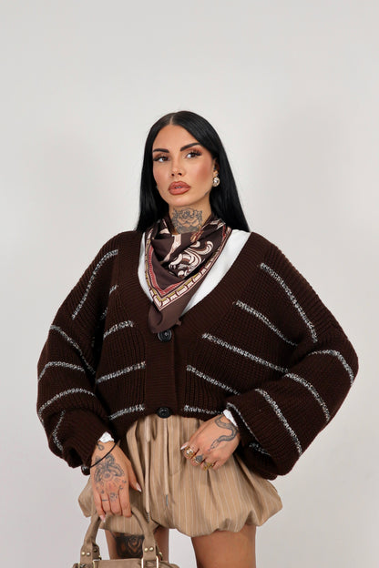 Cardigan over Brenda - Marrone