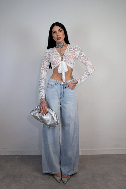 Top Coprispalle Pizzo - Bianco