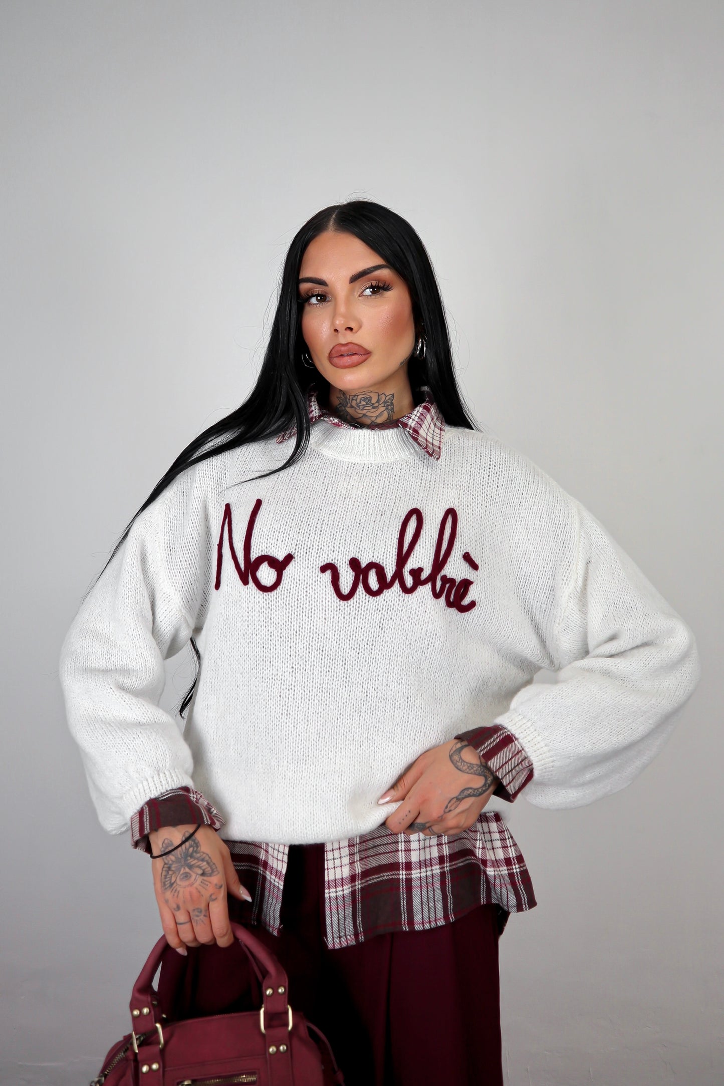 Maglione “No vabbè” - Bianco