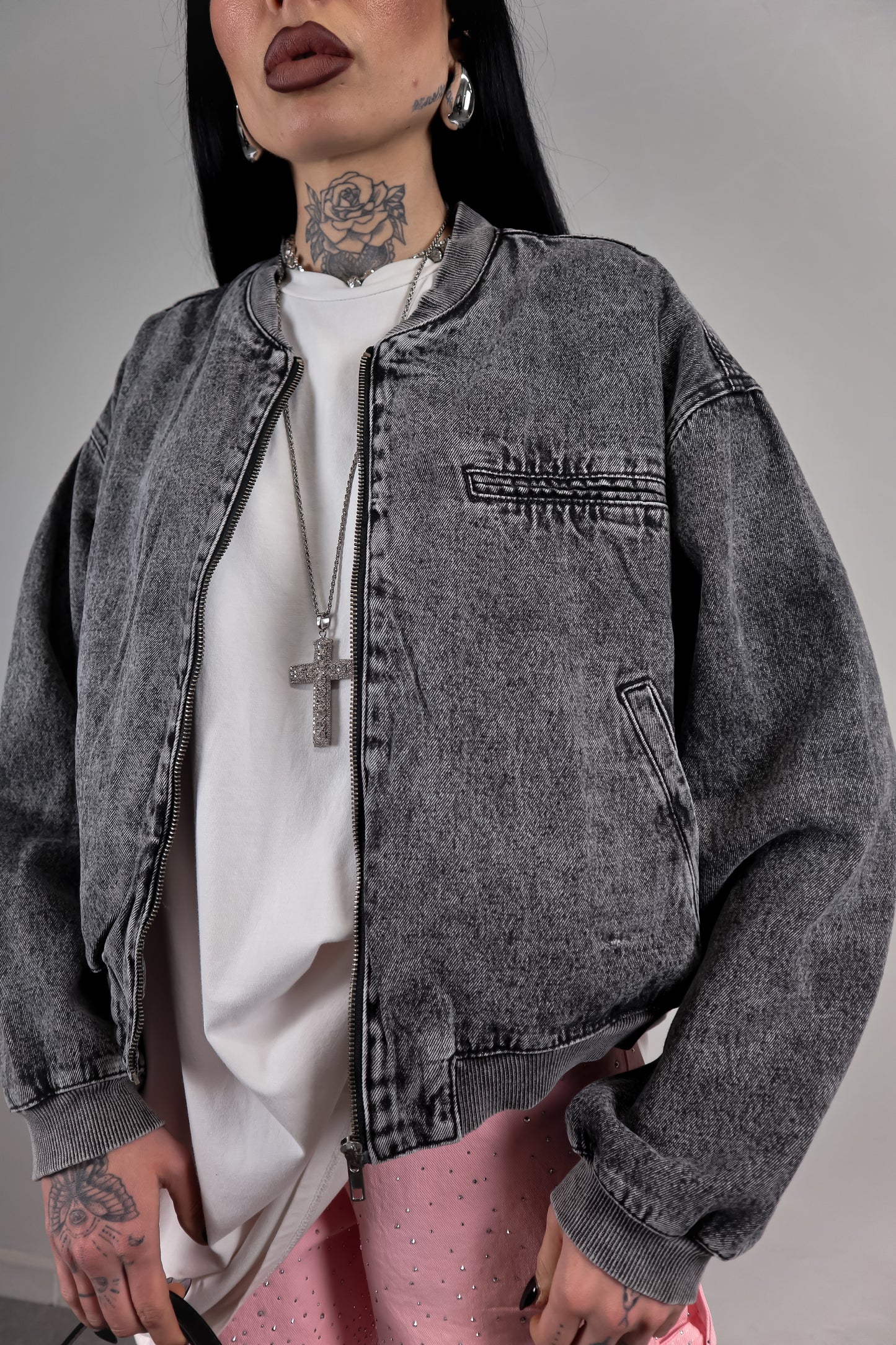Bomber denim Street - Nero fumo