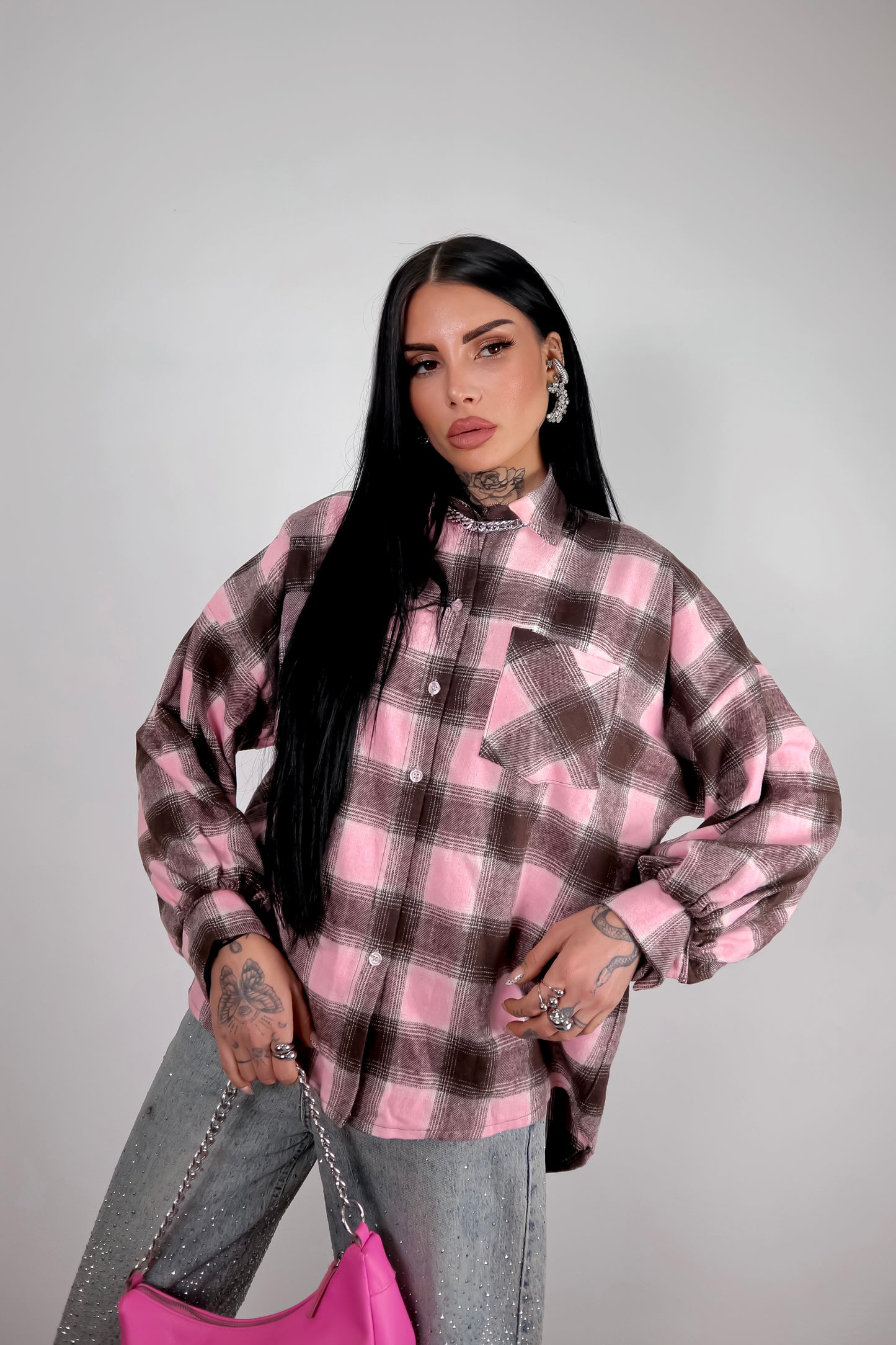 Camicia Tartan Valery - Rosa
