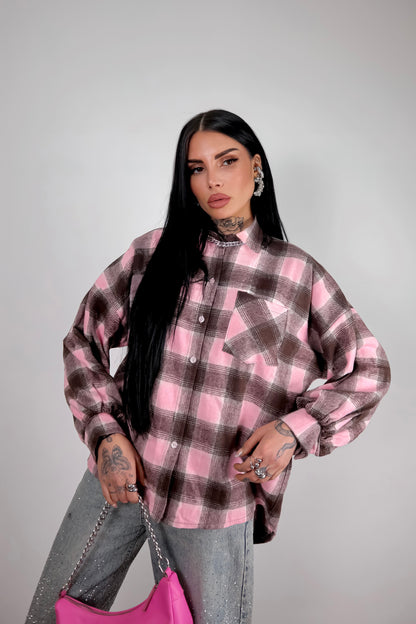 Camicia Tartan Valery - Rosa