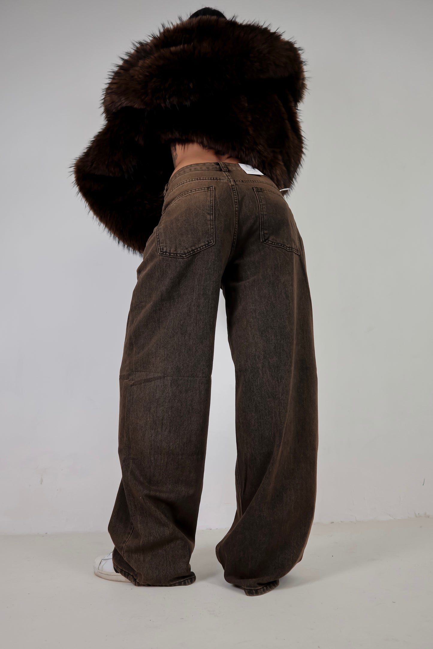 Jeans Wide Leg - Marrone Sabbiato