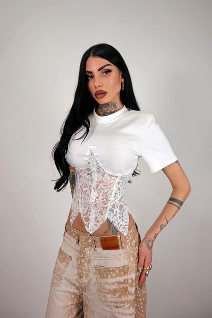 T-shirt Corset - Bianco