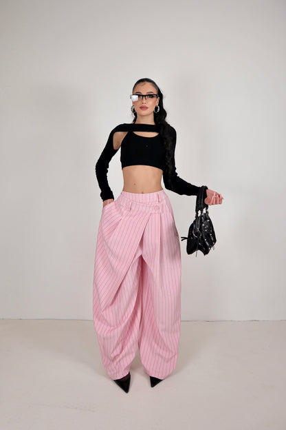 Pantalone Amira Gessato - Rosa