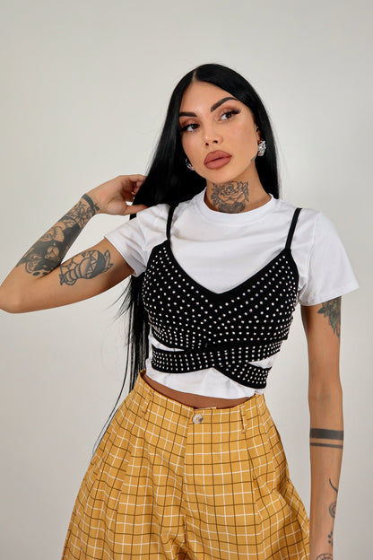 Set T-shirt + Top Borchie