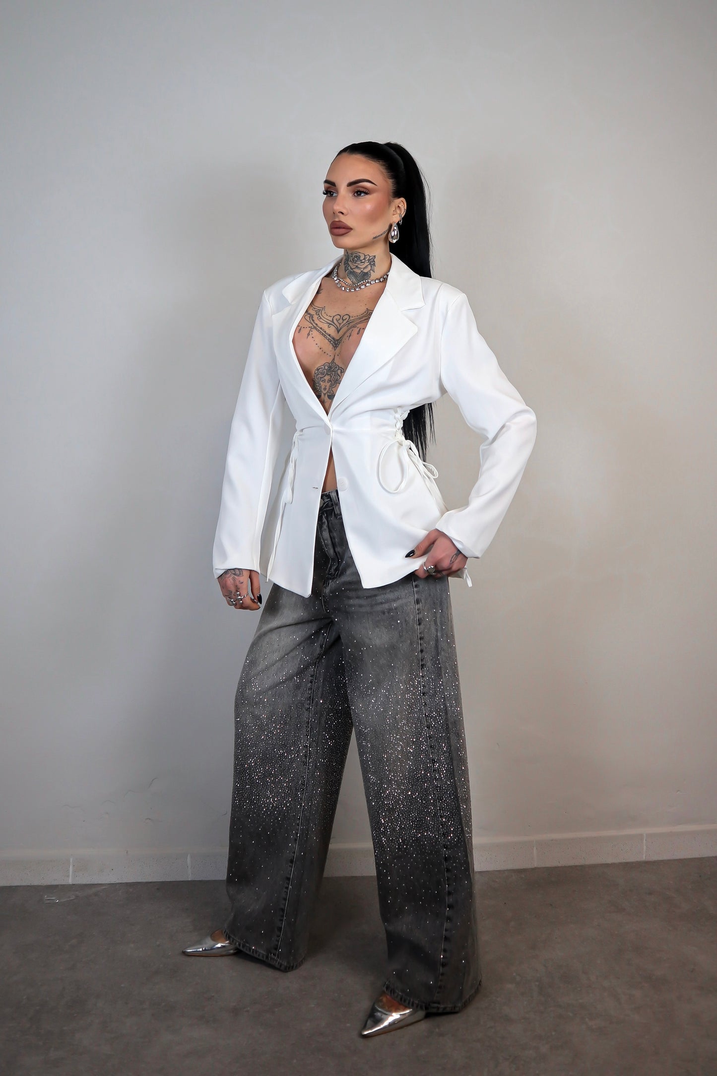 Blazer Stringhe - Bianco